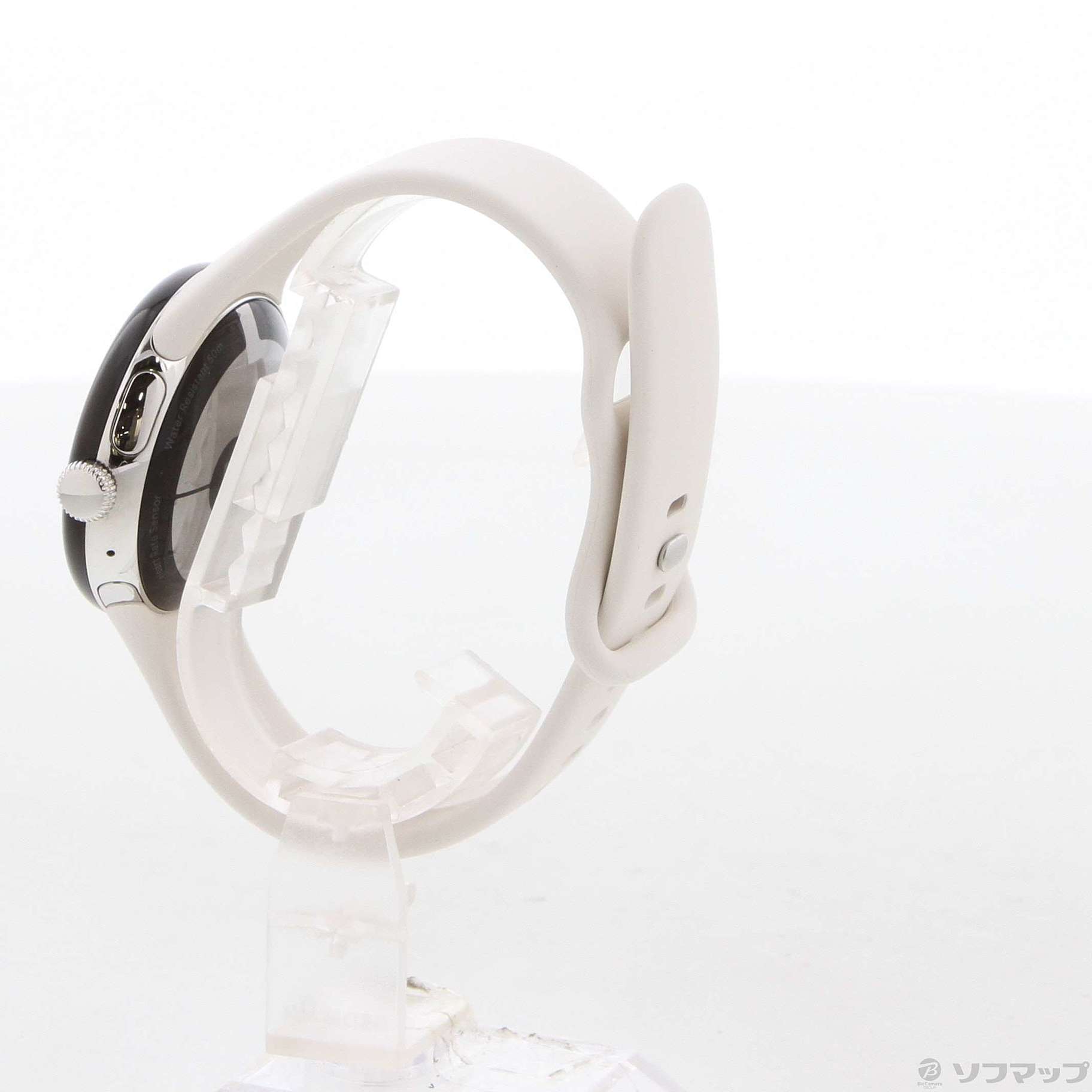 Google Pixel Watch Polished Silver ステンレス ケース／Chalk アクティブ バンド GA03182-TW