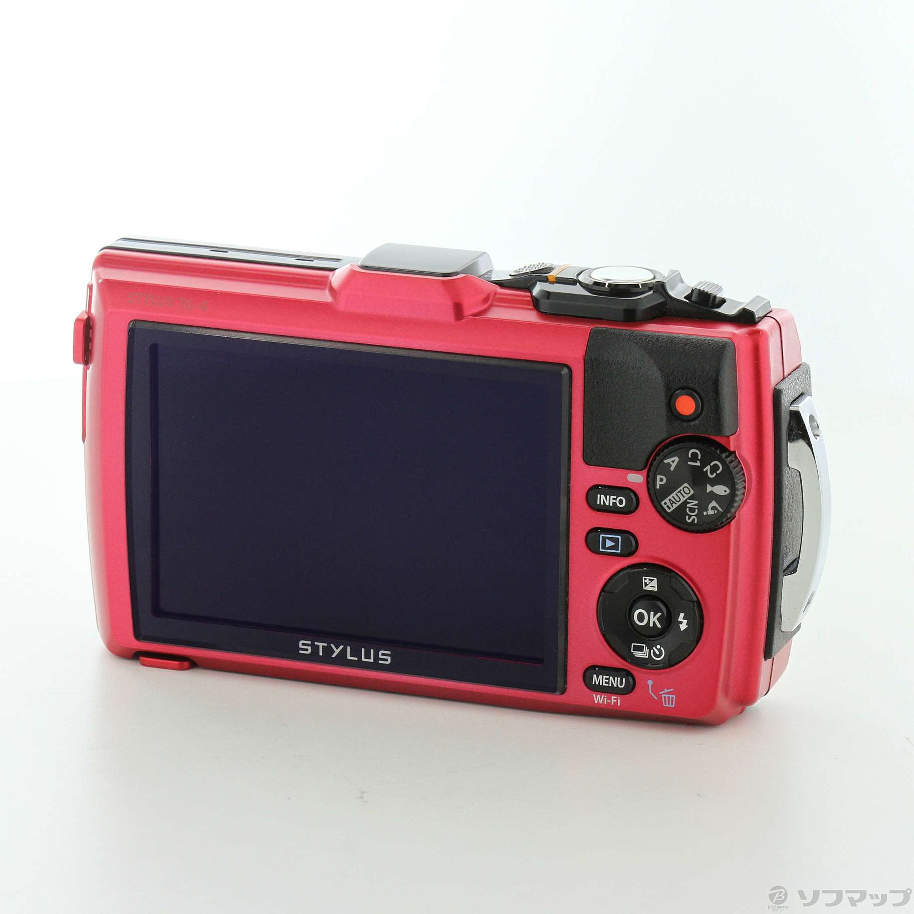 中古】OLYMPUS STYLUS TG-4 RED Tough (4倍／防水／SDXC／レッド