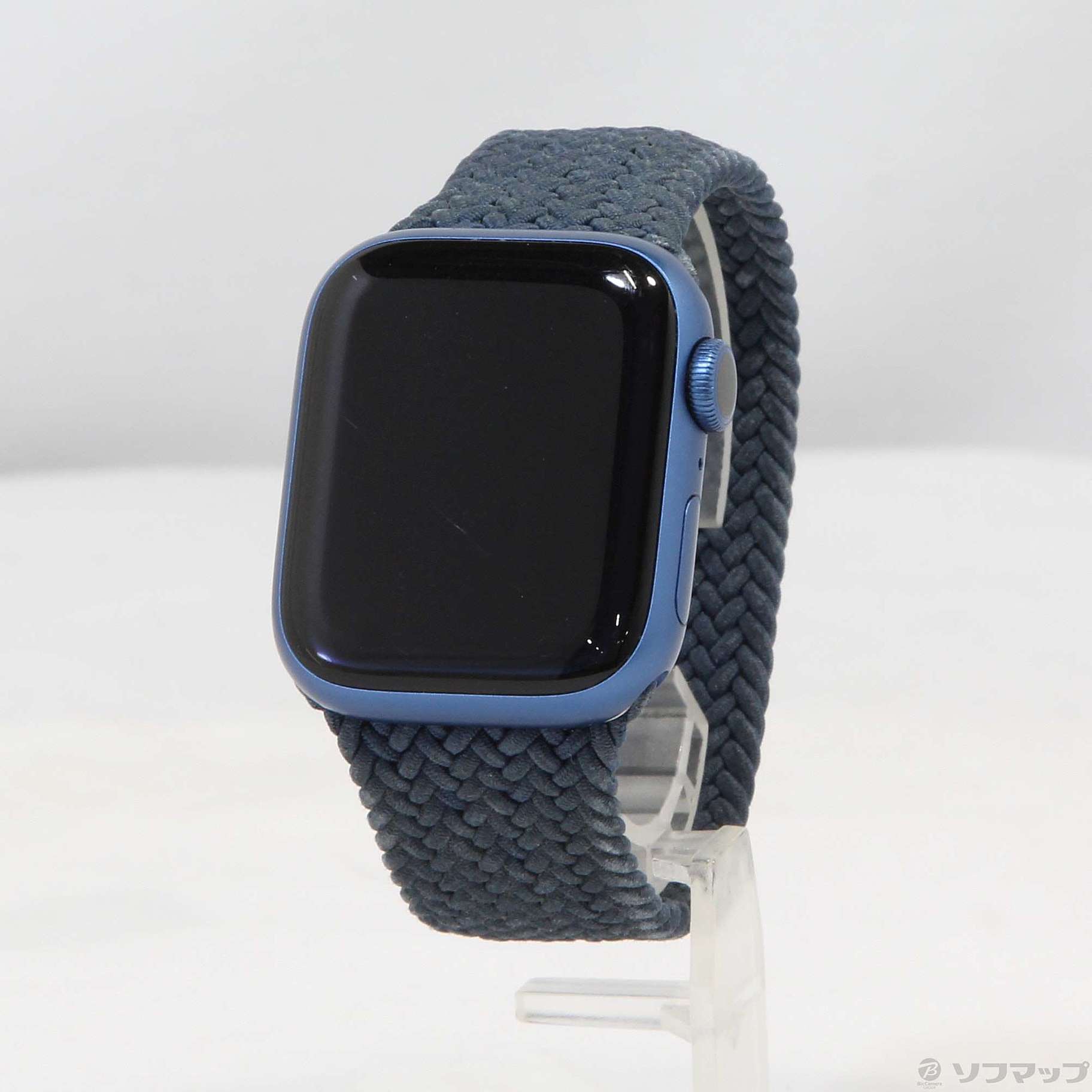 Apple Watch Series 7 GPS 41mm ブルーアルミニウムケース アビスブルーブレイデッドソロループ