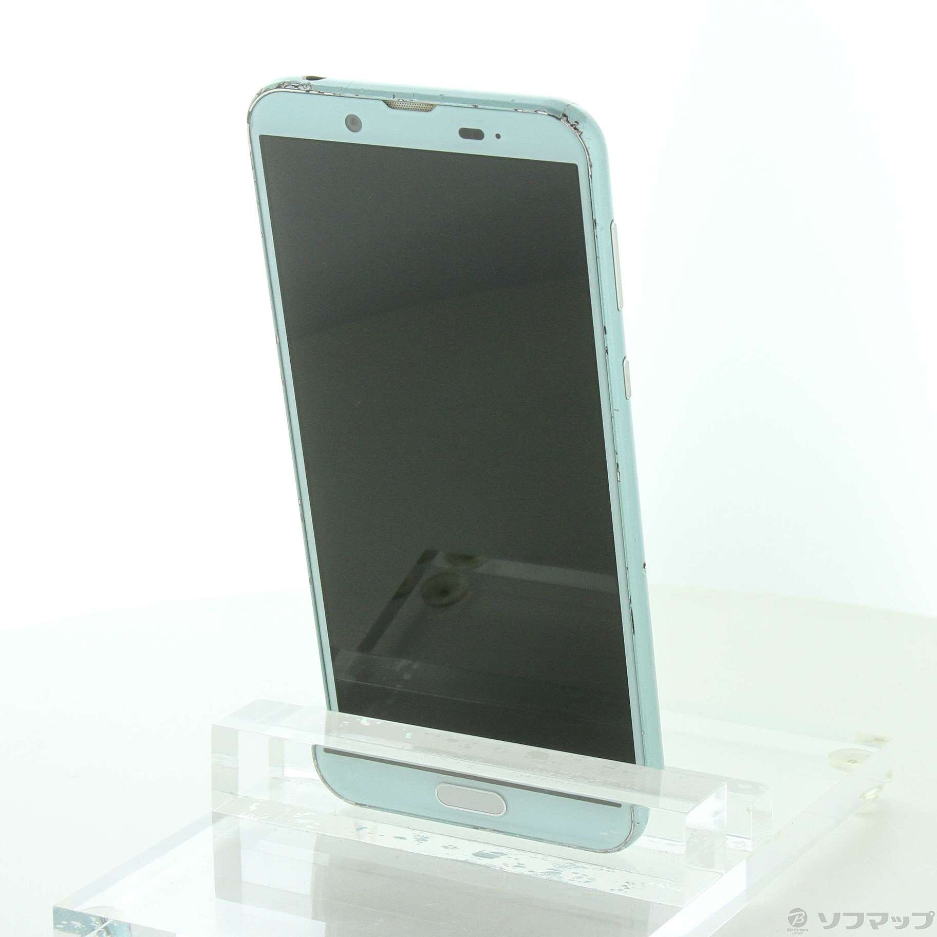 中古品〕 AQUOS sense2 32GB アイスグリーン SHV43 G auロック解除SIM