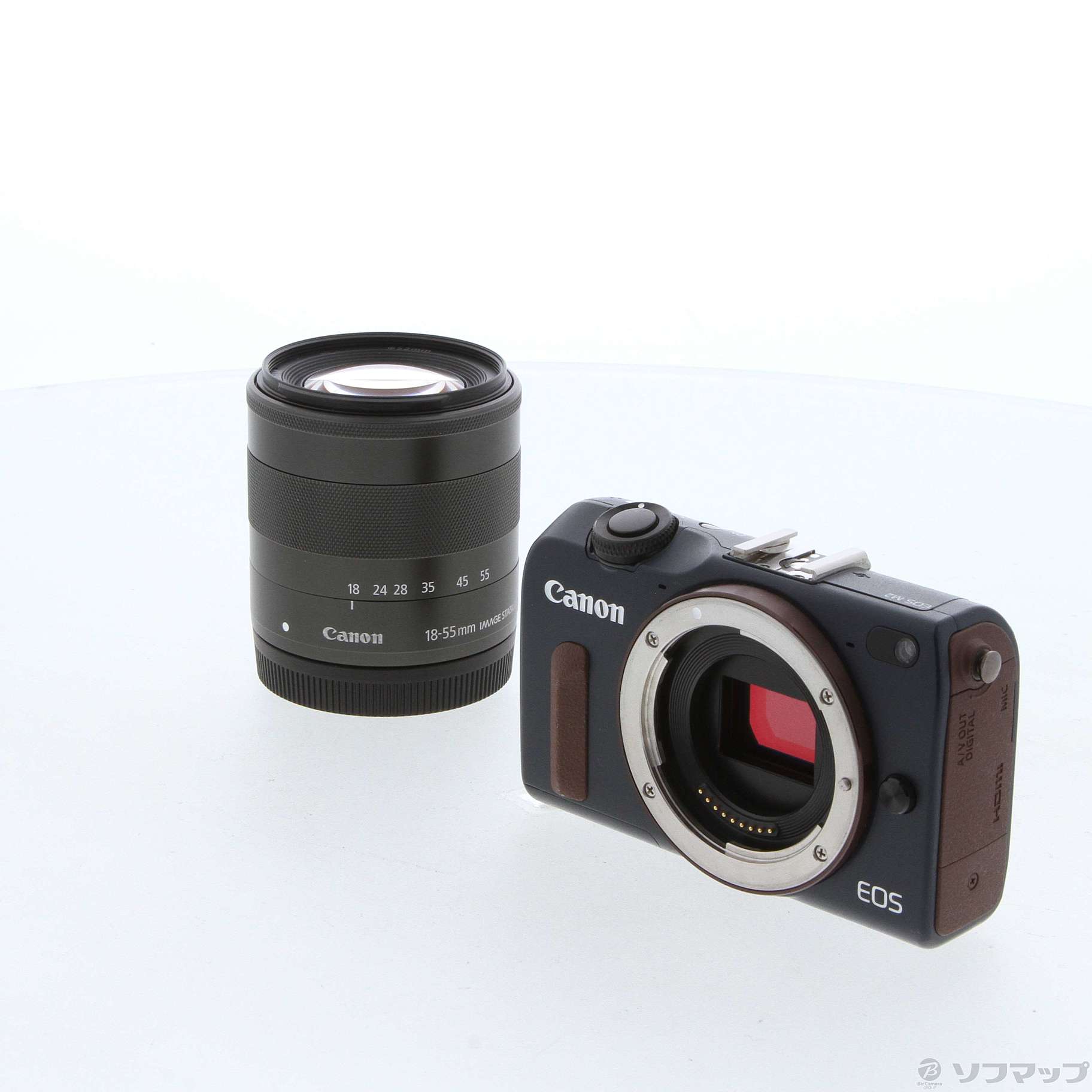 中古】EOS M2 18-55レンズキット BL (1800万画素／SDXC／ベイブルー