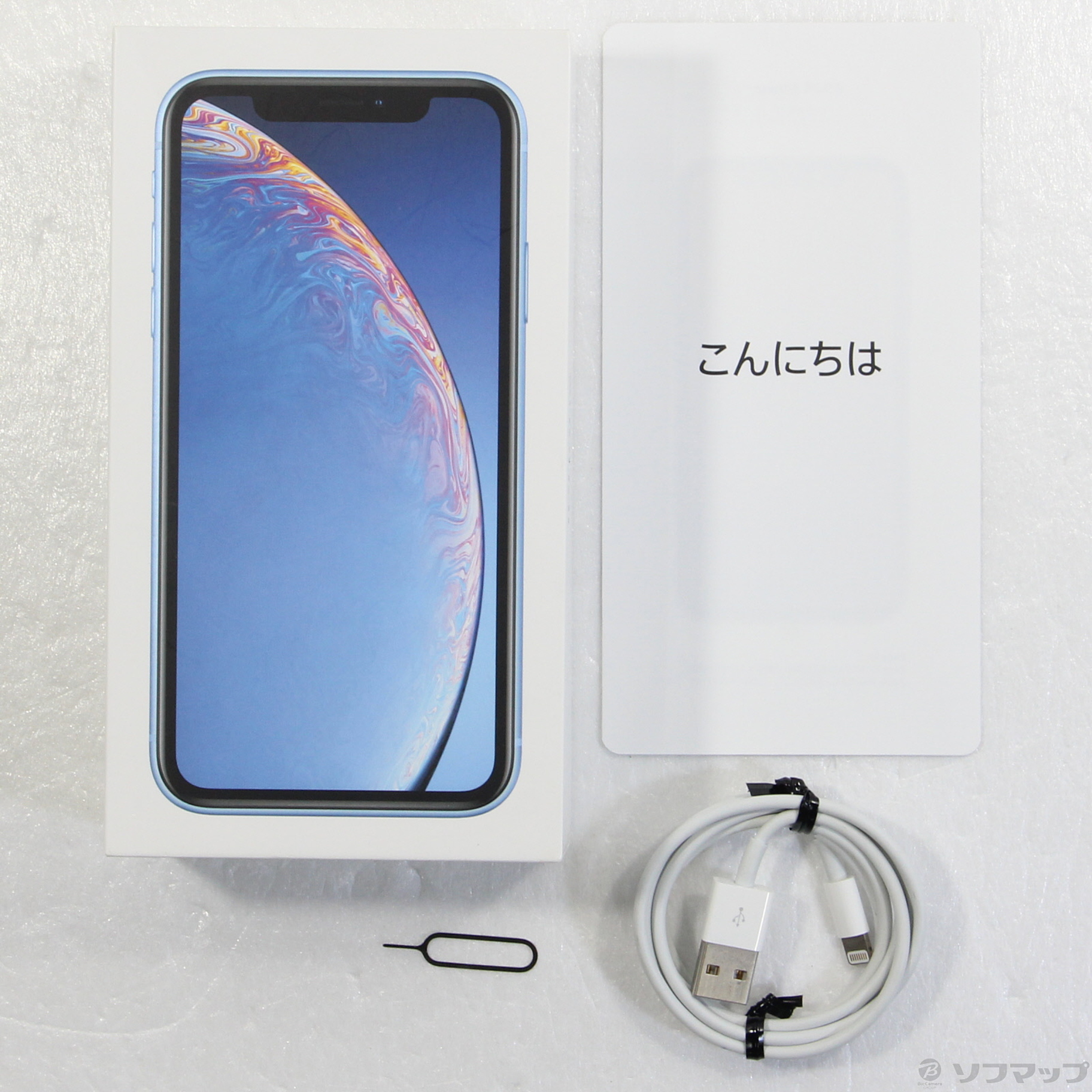 中古】iPhoneXR 128GB ブルー MT0U2J／A SoftBank [2133044795859