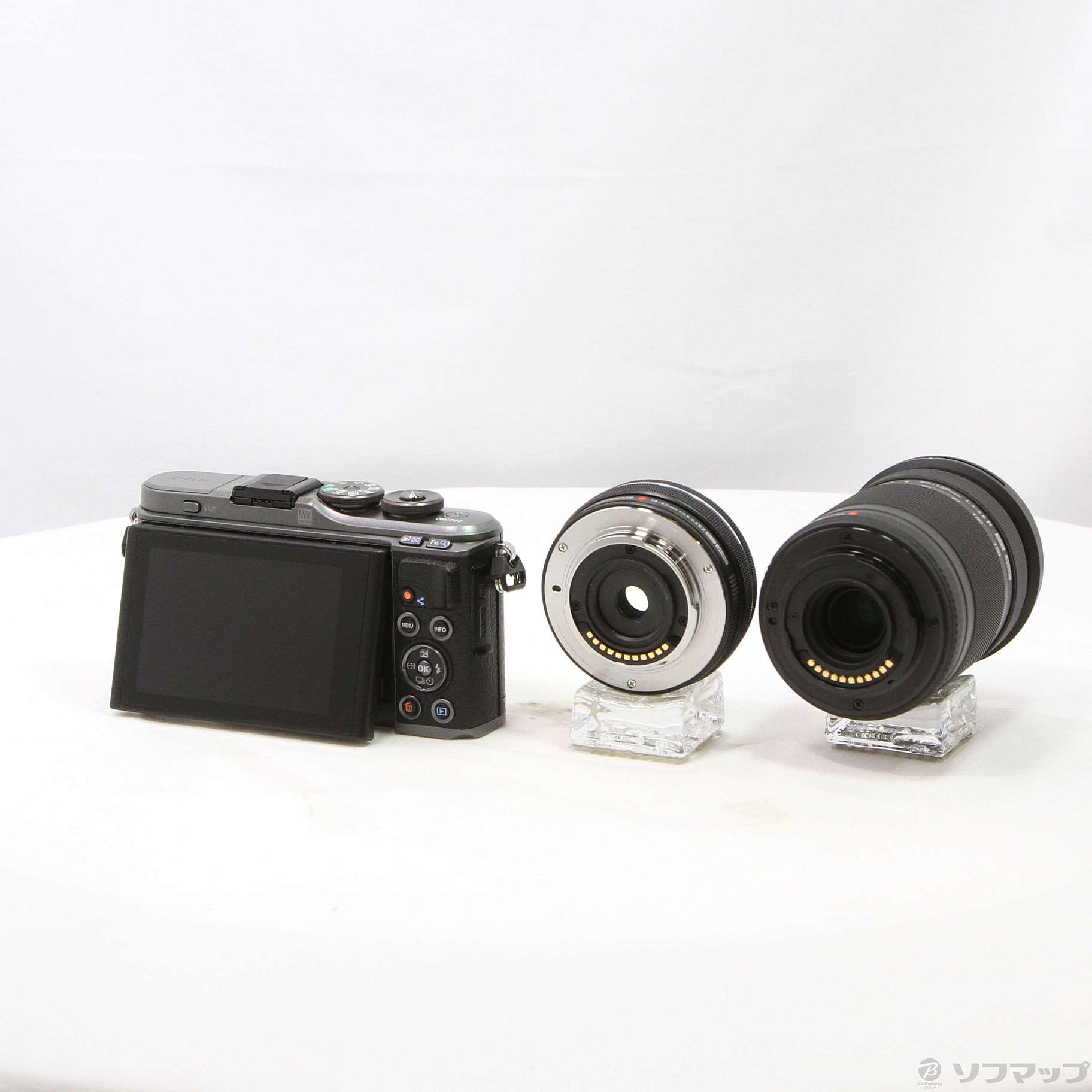 中古】OLYMPUS PEN E-PL10 EZ ダブルズームキット ブラック ◇02/17(金