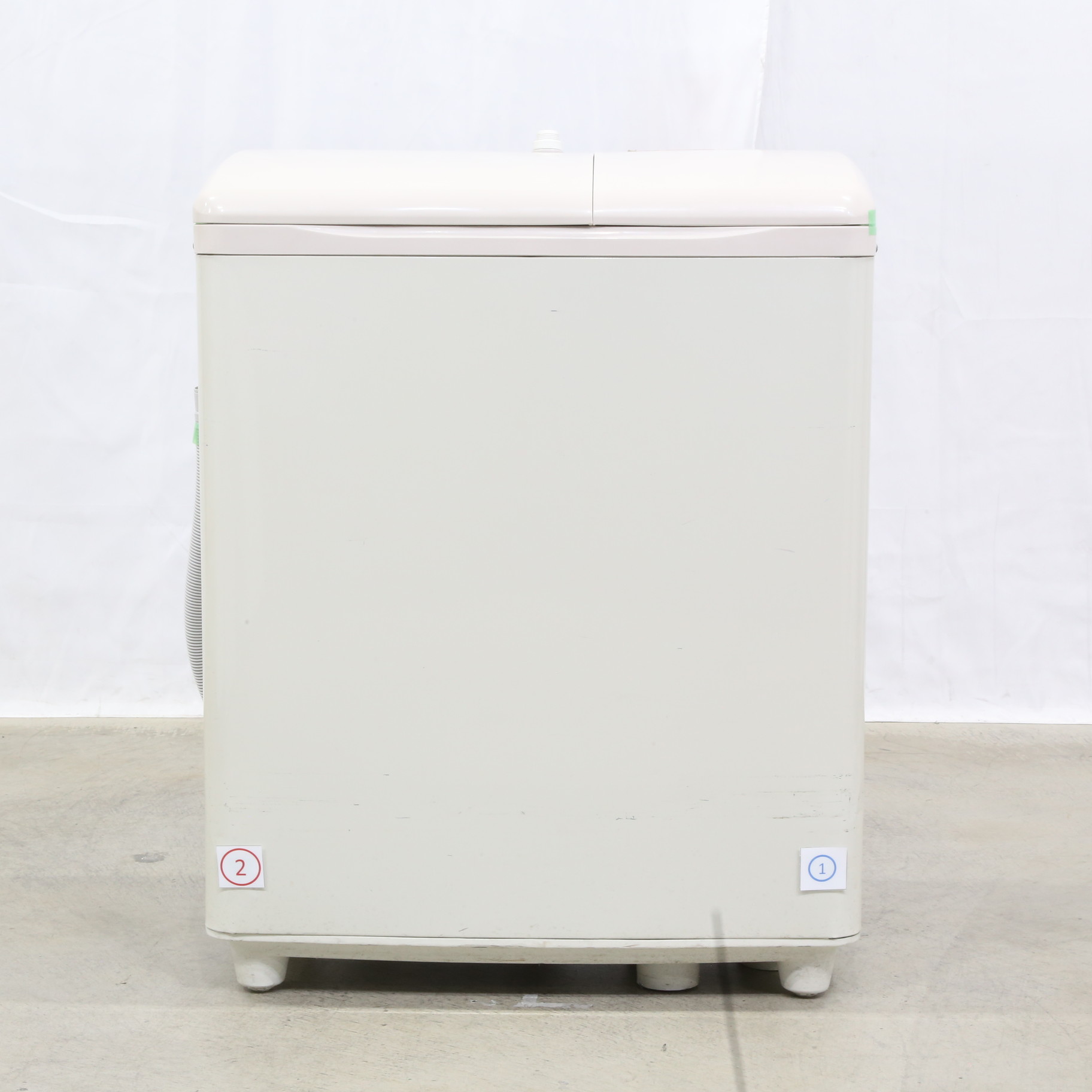 【中古美品】日立 二槽式 半自動洗濯機 PA-T45K5 2020年製 中古】〔展示品〕 2槽式洗濯機 青空 パインベージュ PA-T45K5-CP