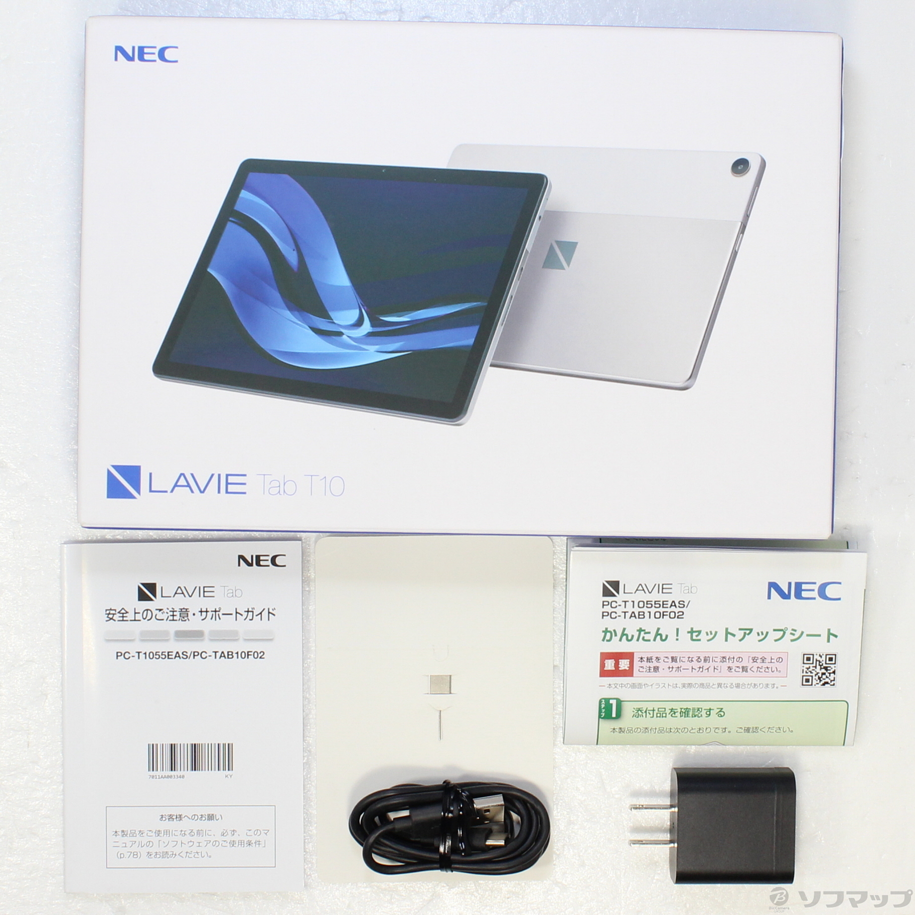 中古】LAVIE Tab T10 32GB プラチナグレー PC-TAB10F02 Wi-Fi