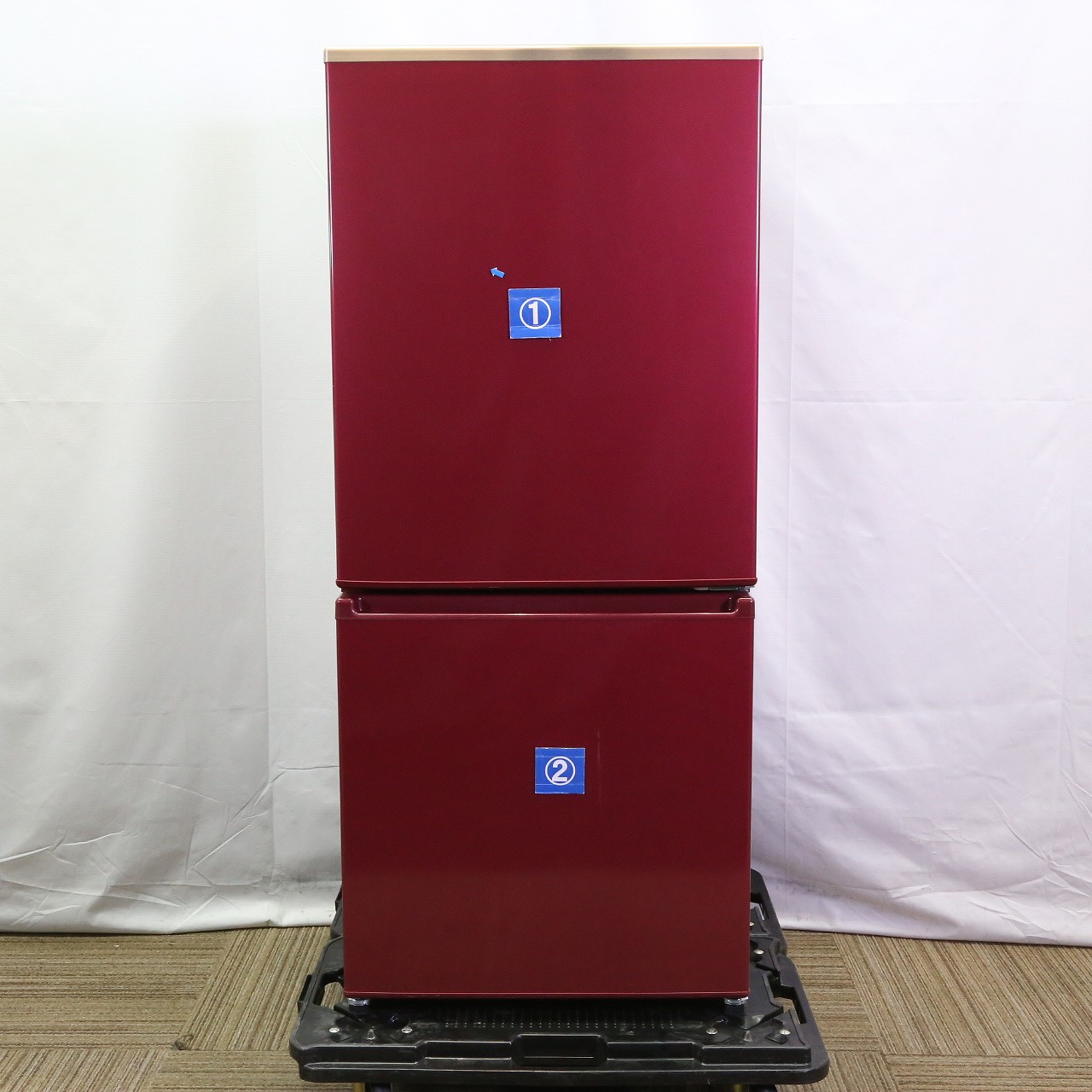 中古】〔展示品〕 冷蔵庫 レッド AQR-17MBK-R ［2ドア ／右開きタイプ 