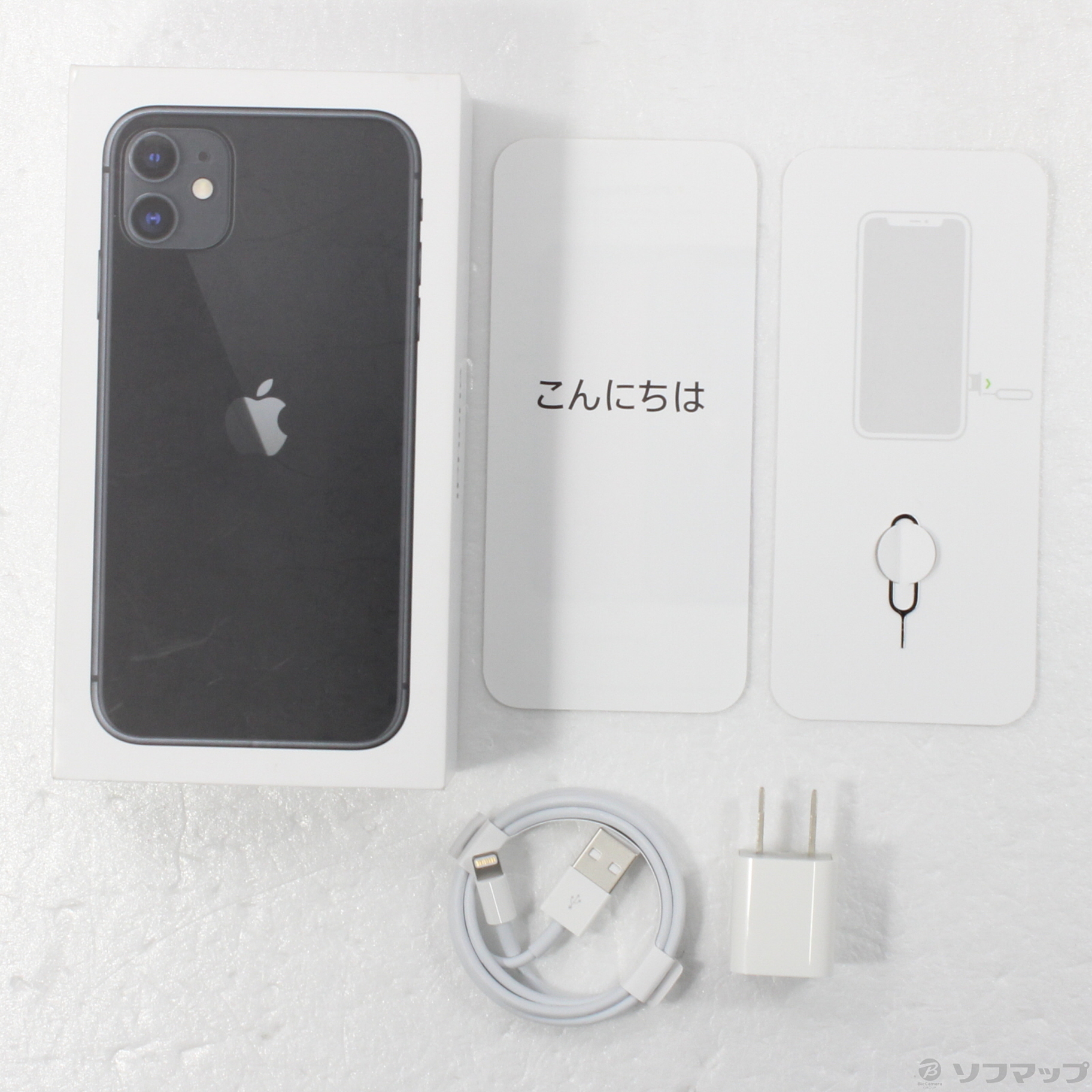 中古】iPhone11 128GB ブラック MWM02J／A SoftBank [2133044927434