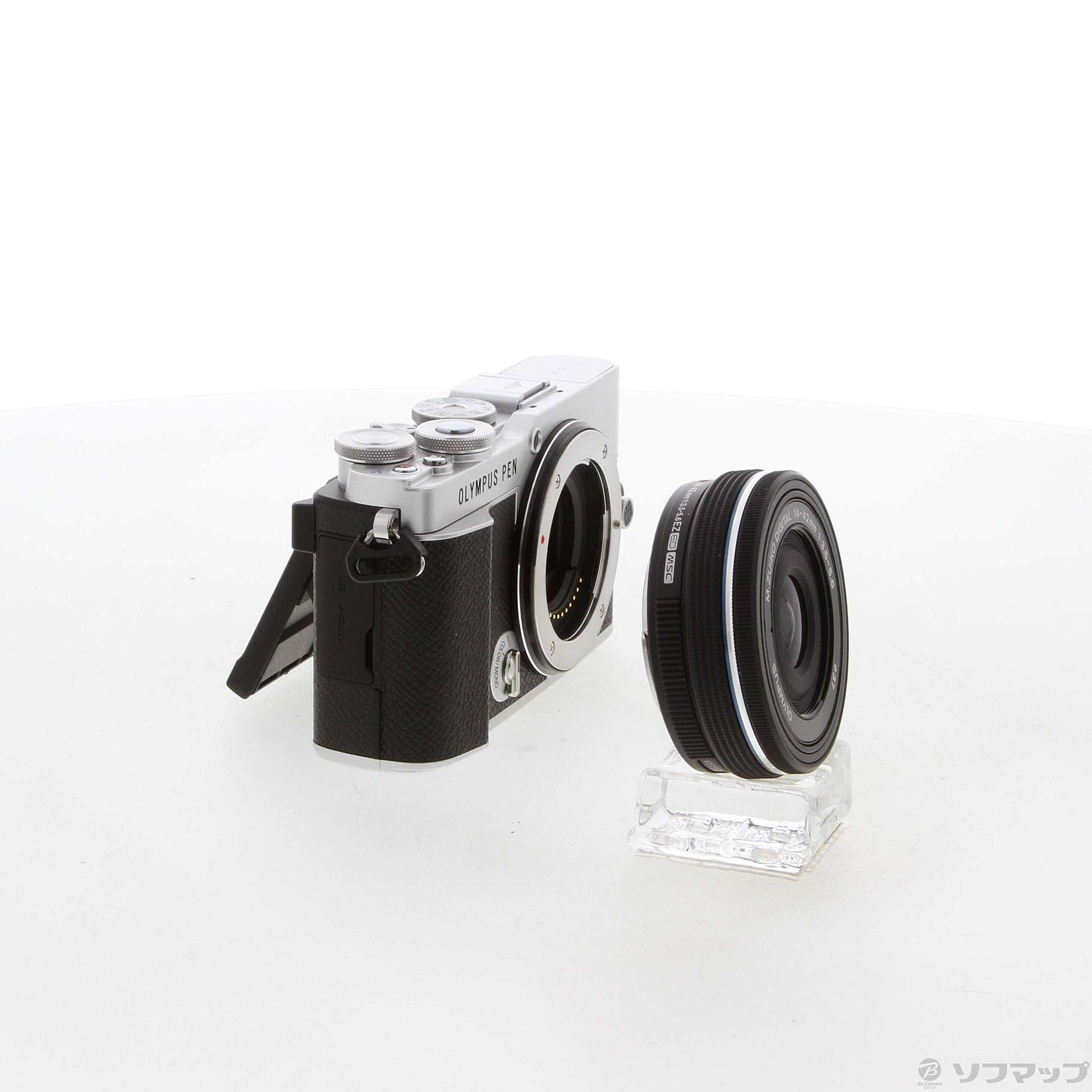中古】OLYMPUS PEN E-P7 14-42mm EZレンズキット シルバー