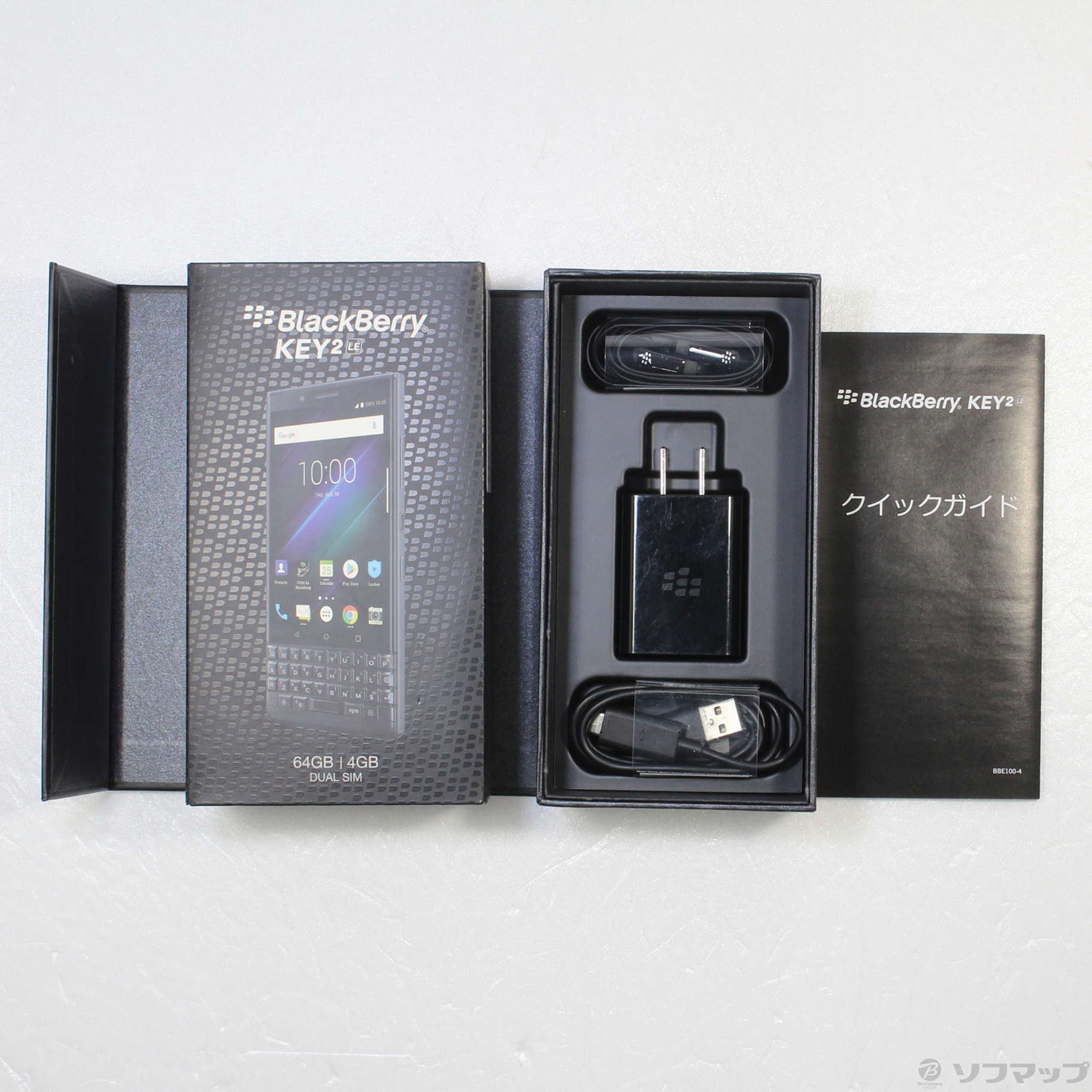 中古】BlackBerry Key2 LE 64GB ダークネイビー PRD-65004-083 SIM