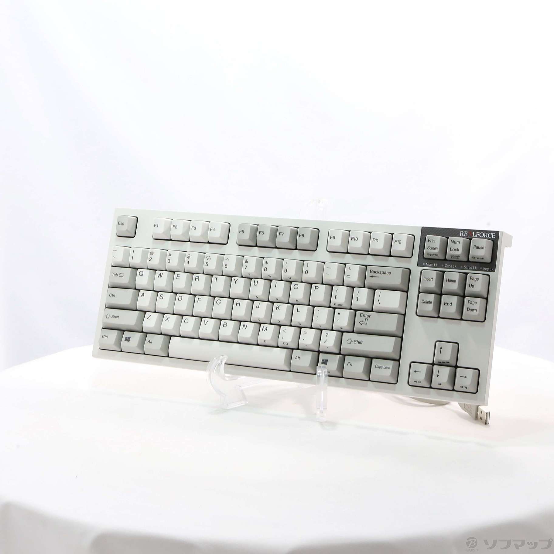 中古】REALFORCE R2 テンキーレス 英語配列 アイボリー R2TLSA-US4-IV 