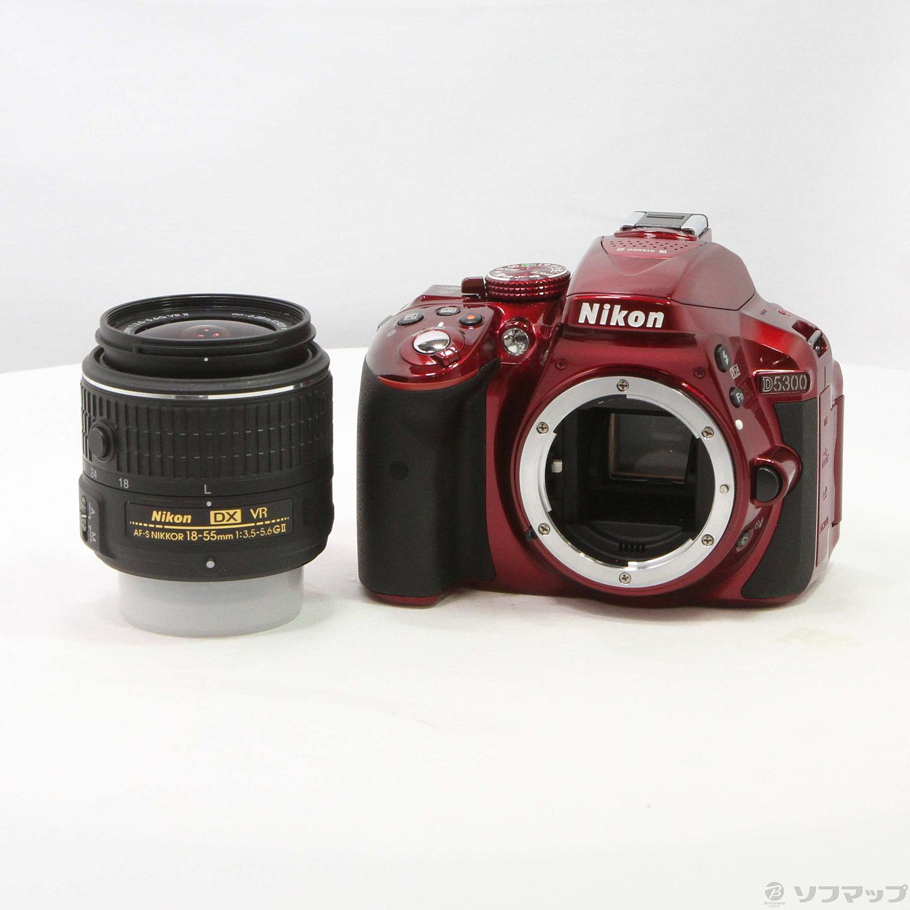 中古】NIKON D5300 18-55 VRII レンズキット レッド [2133045041160