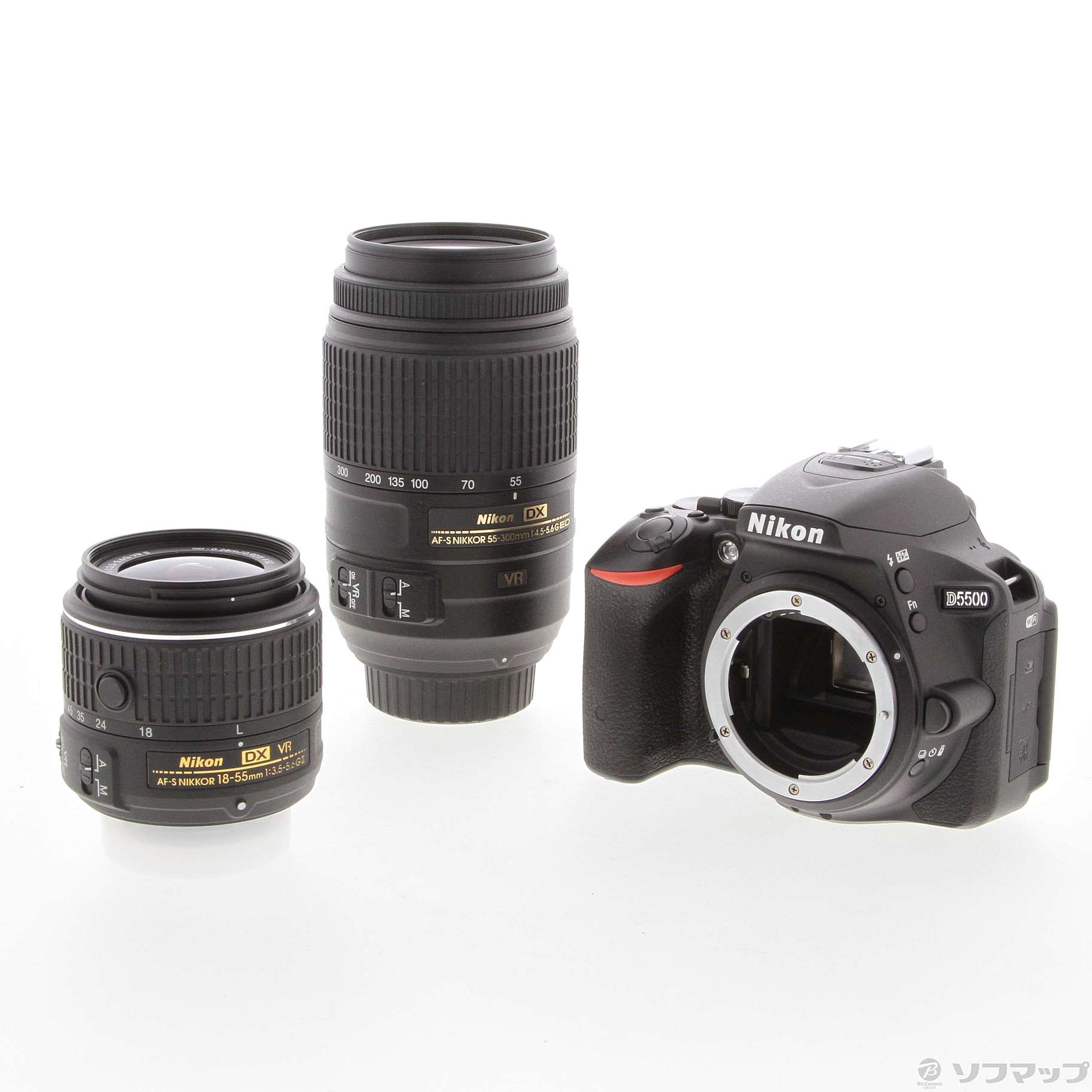 中古】NIKON D5500 ダブルズームキット ブラック [2133045041207] - 法人専用リコレ！|ソフマップの法人専用中古通販サイト