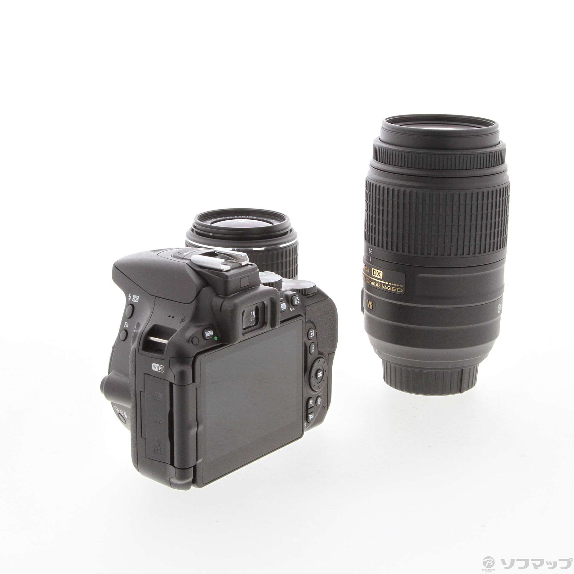 中古】NIKON D5500 ダブルズームキット ブラック [2133045041214
