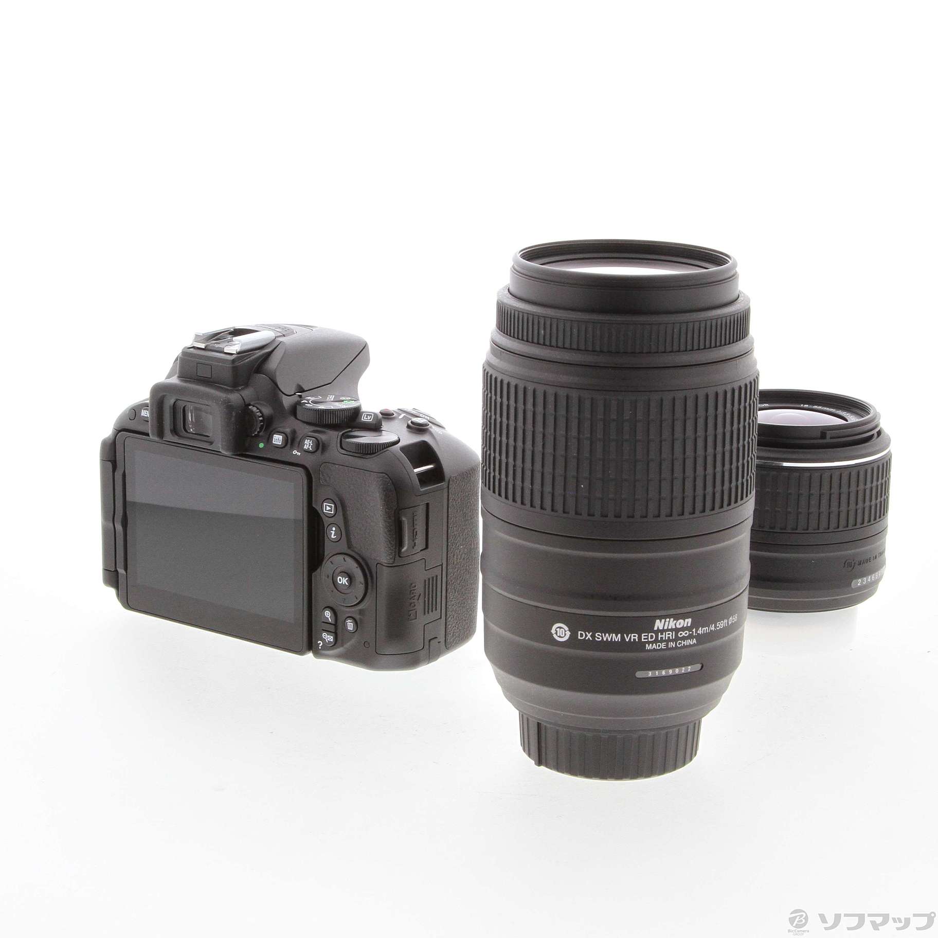 中古】NIKON D5500 ダブルズームキット ブラック [2133045041214