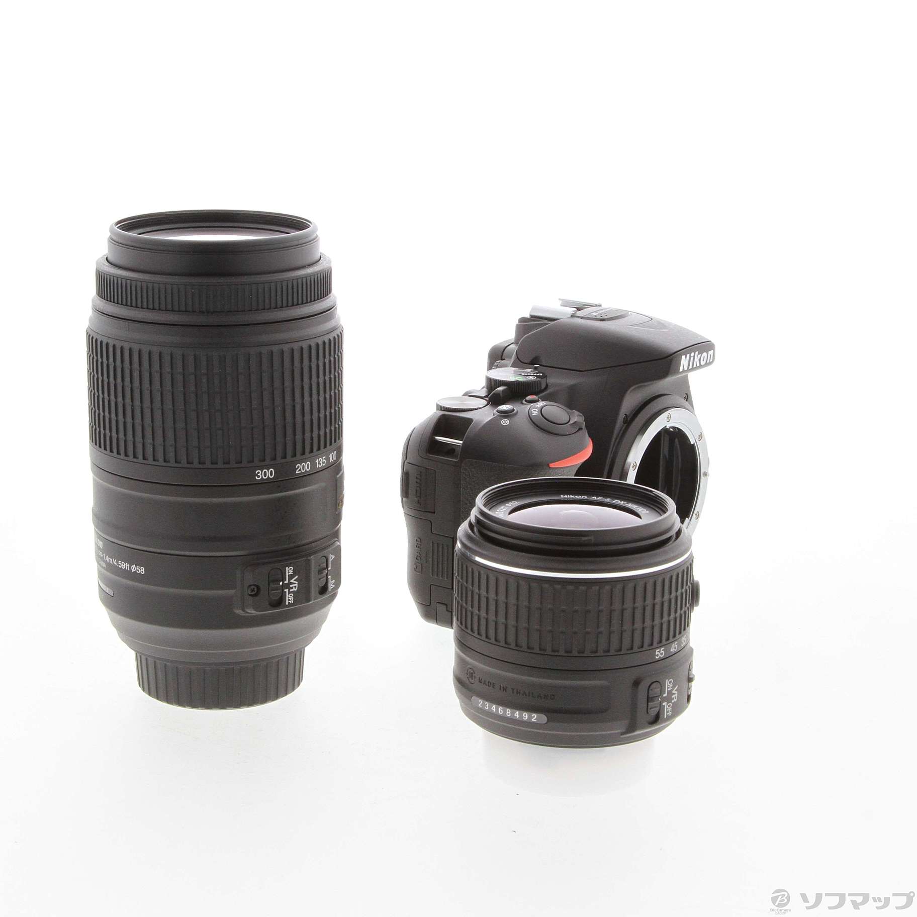 中古】NIKON D5500 ダブルズームキット ブラック [2133045041214