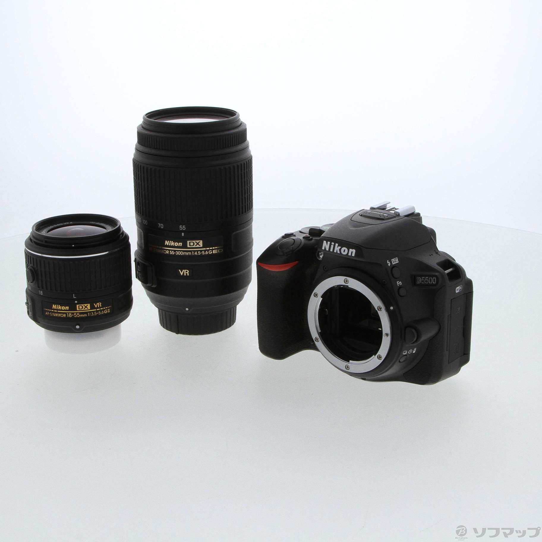 中古】NIKON D5500 ダブルズームキット ブラック [2133045041221