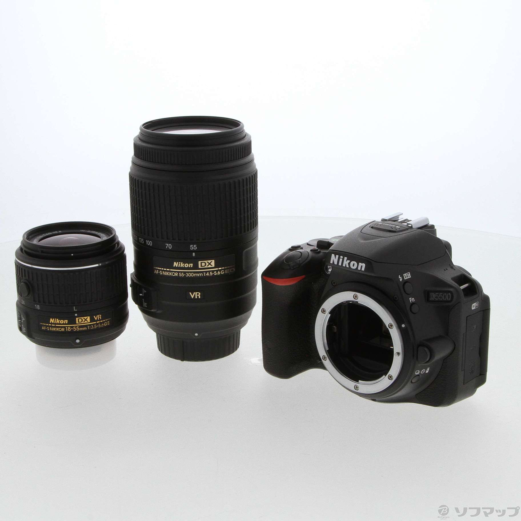 Nikon D5500 ダブルズームキット BLACK レリーズ付き - カメラ