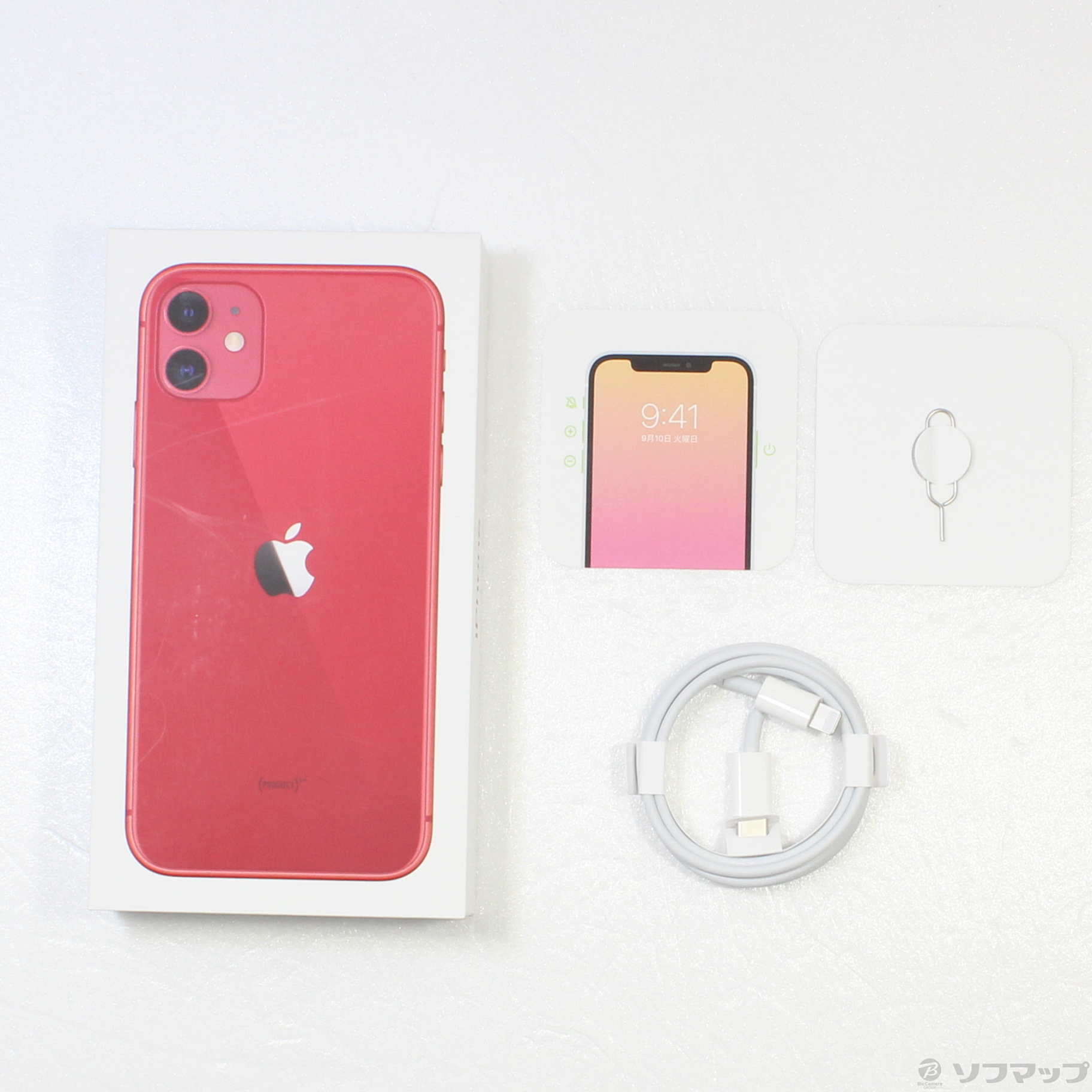 中古】iPhone11 128GB プロダクトレッド MHDK3J／A SIMフリー