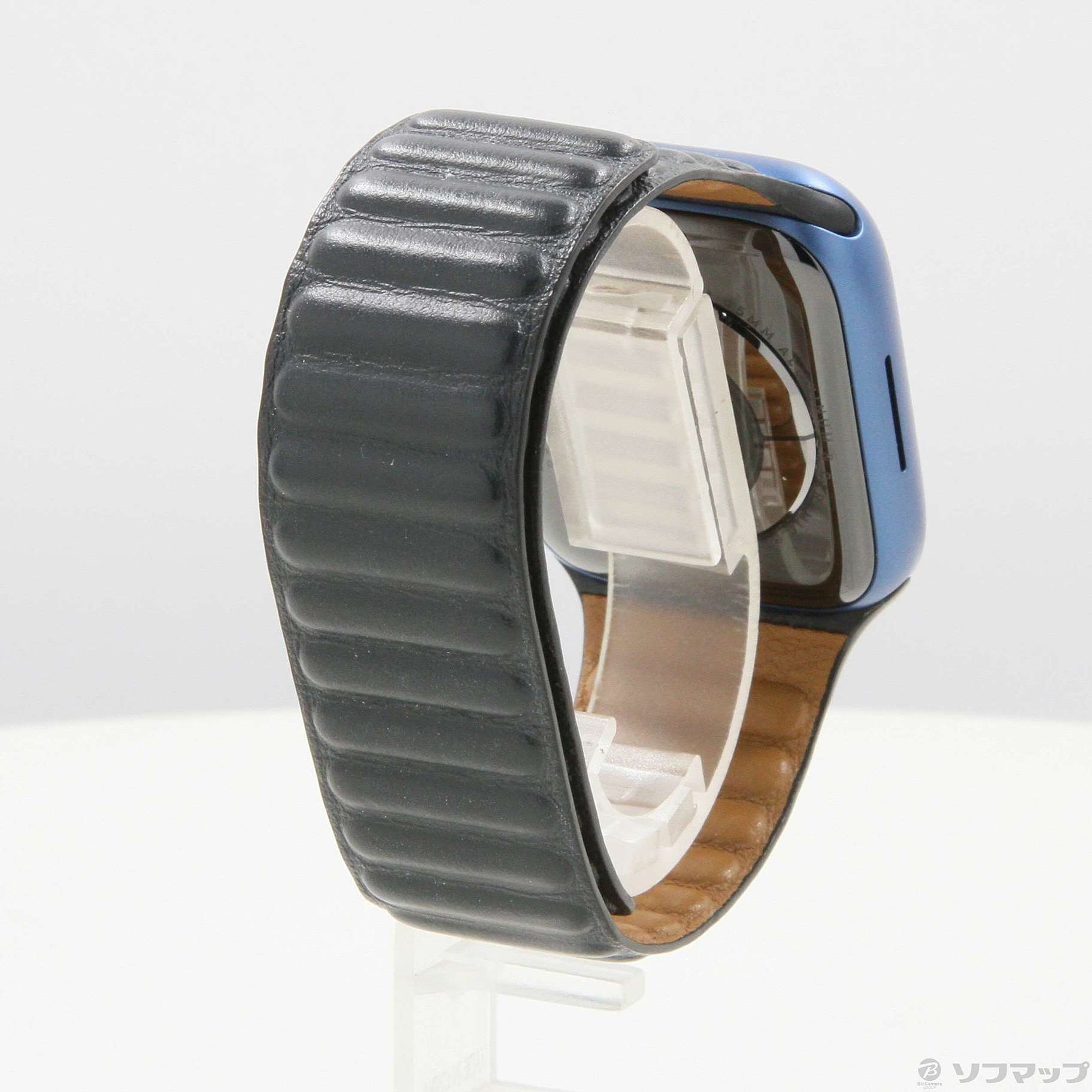 Apple Watch Series 7 GPS 45mm ブルーアルミニウムケース ミッドナイトレザーリンク