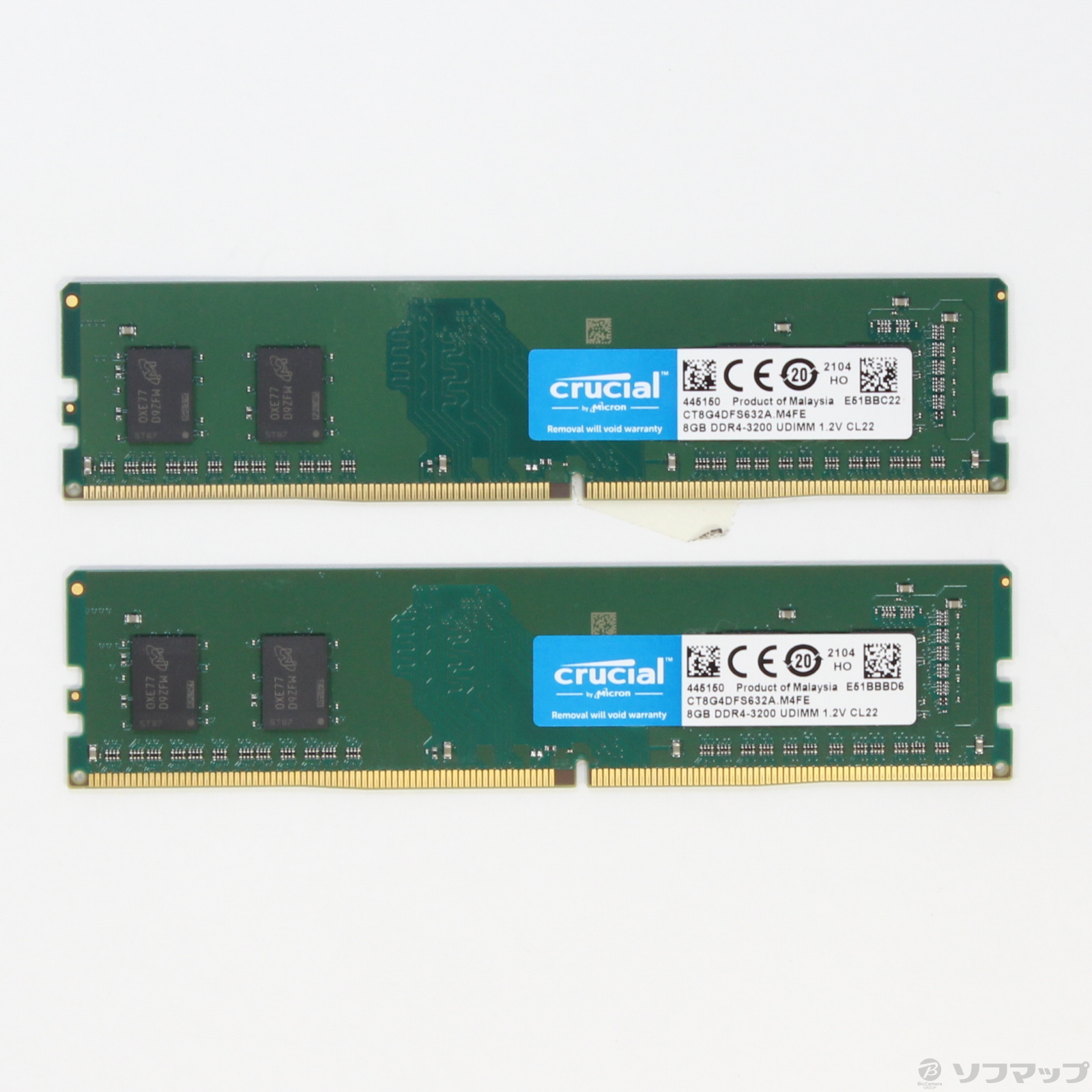 中古】288P PC4-25600 DDR4-3200 16GB 8GB×2枚組 [2133045112686