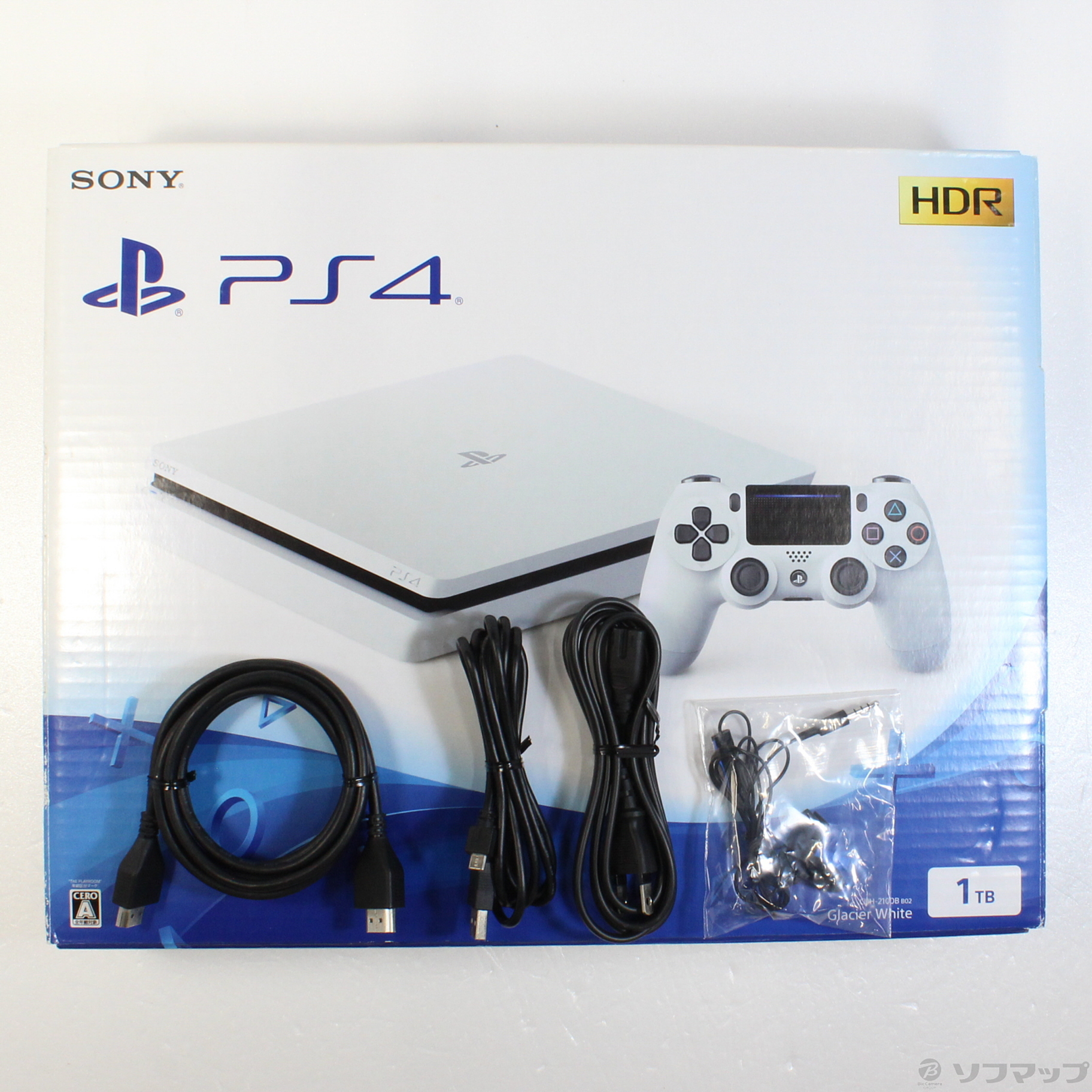 中古】PlayStation 4 グレイシャー・ホワイト 1TB [2133045136408 ...