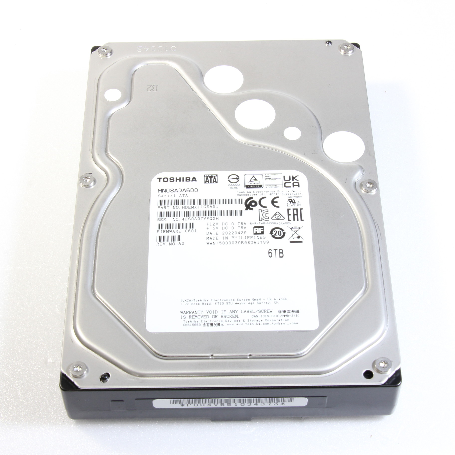 新品】東芝MN08ADA600/JP 6TB
