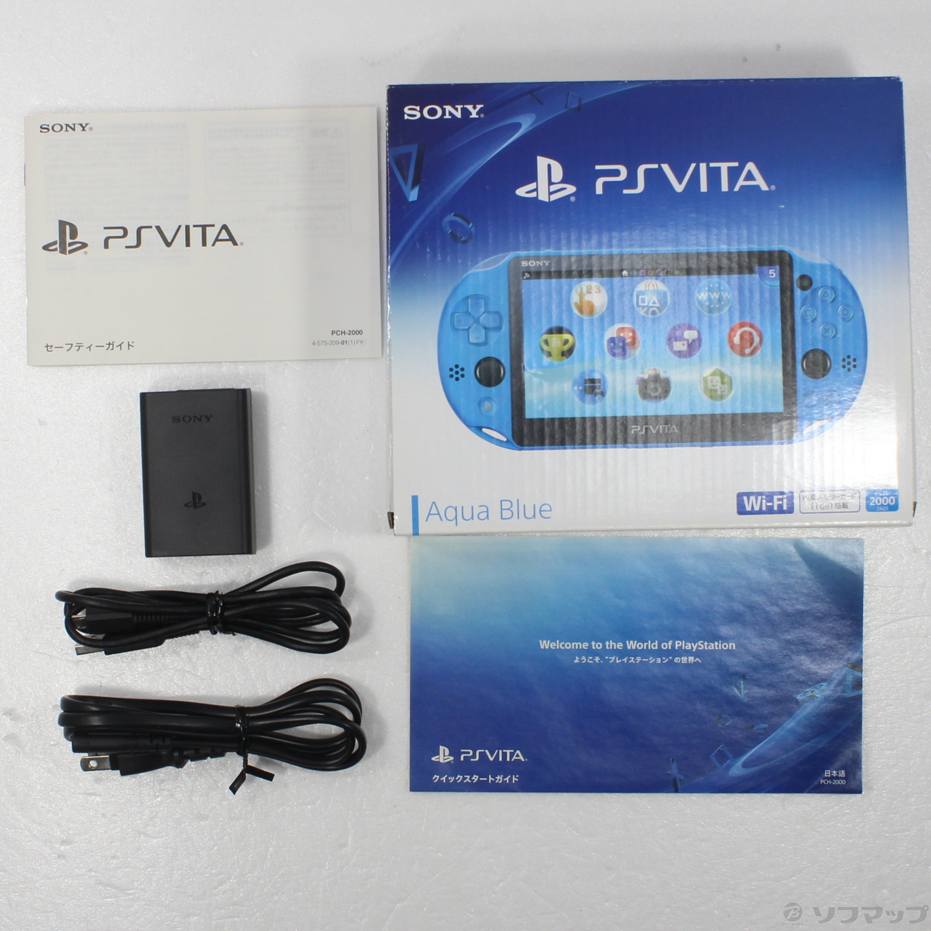 中古】PlayStation Vita WI-FIモデル アクアブルー PCH-2000ZA ◇01/30