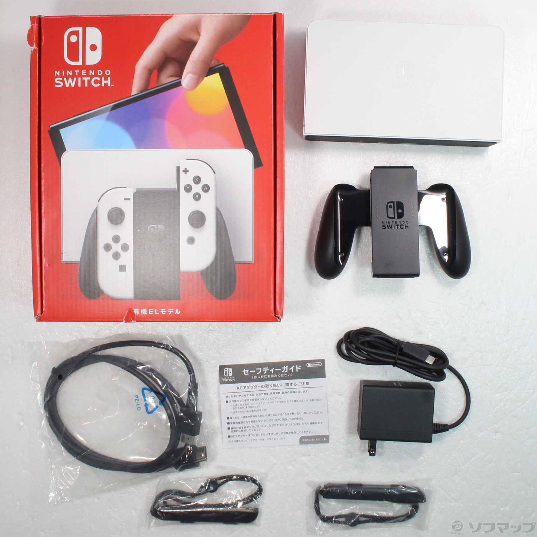 中古】Nintendo Switch 有機ELモデル Joy-Con(L)／(R) ホワイト ◇01