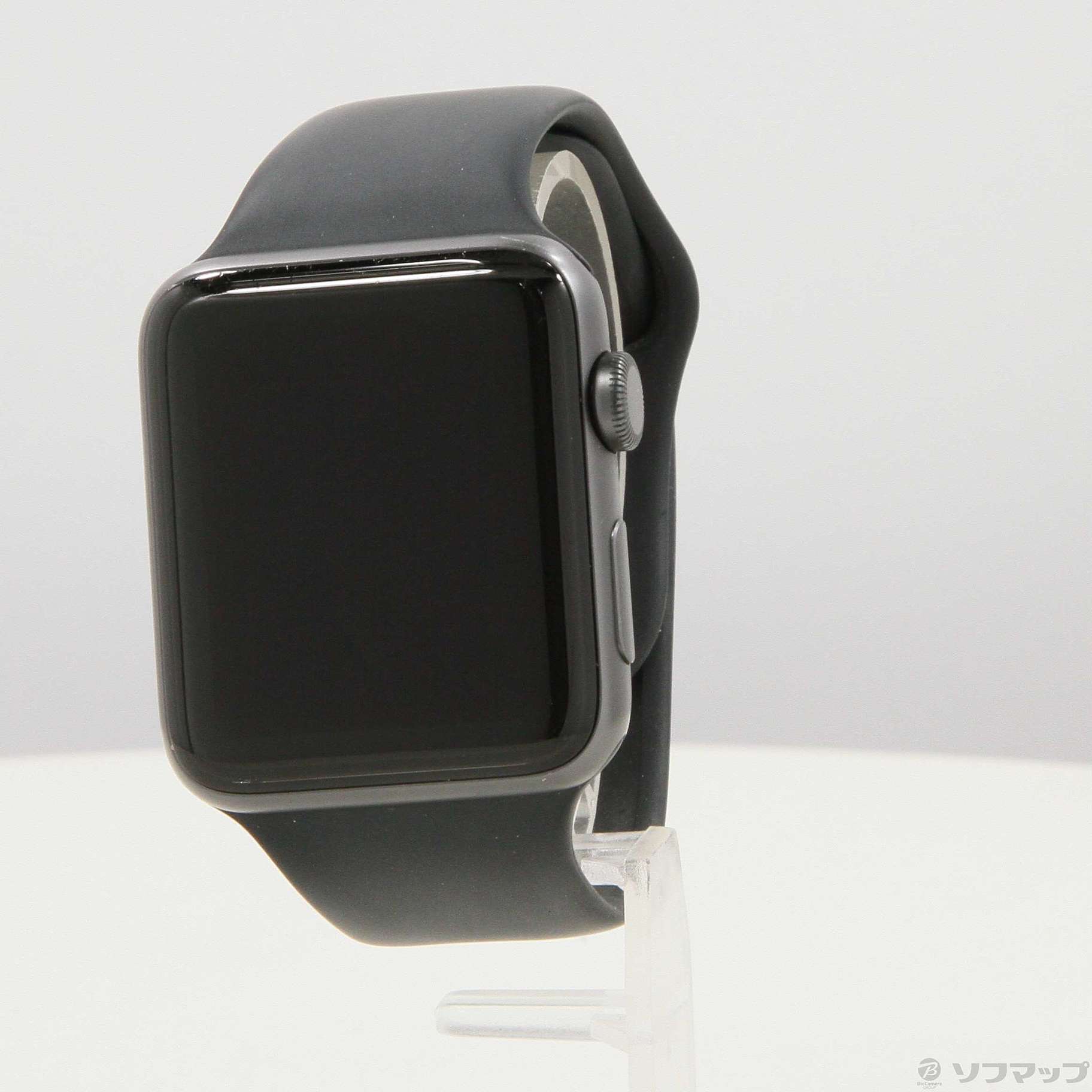 Apple Watch Series 3 GPS 42mm スペースグレイアルミニウムケース ブラックスポーツバンド