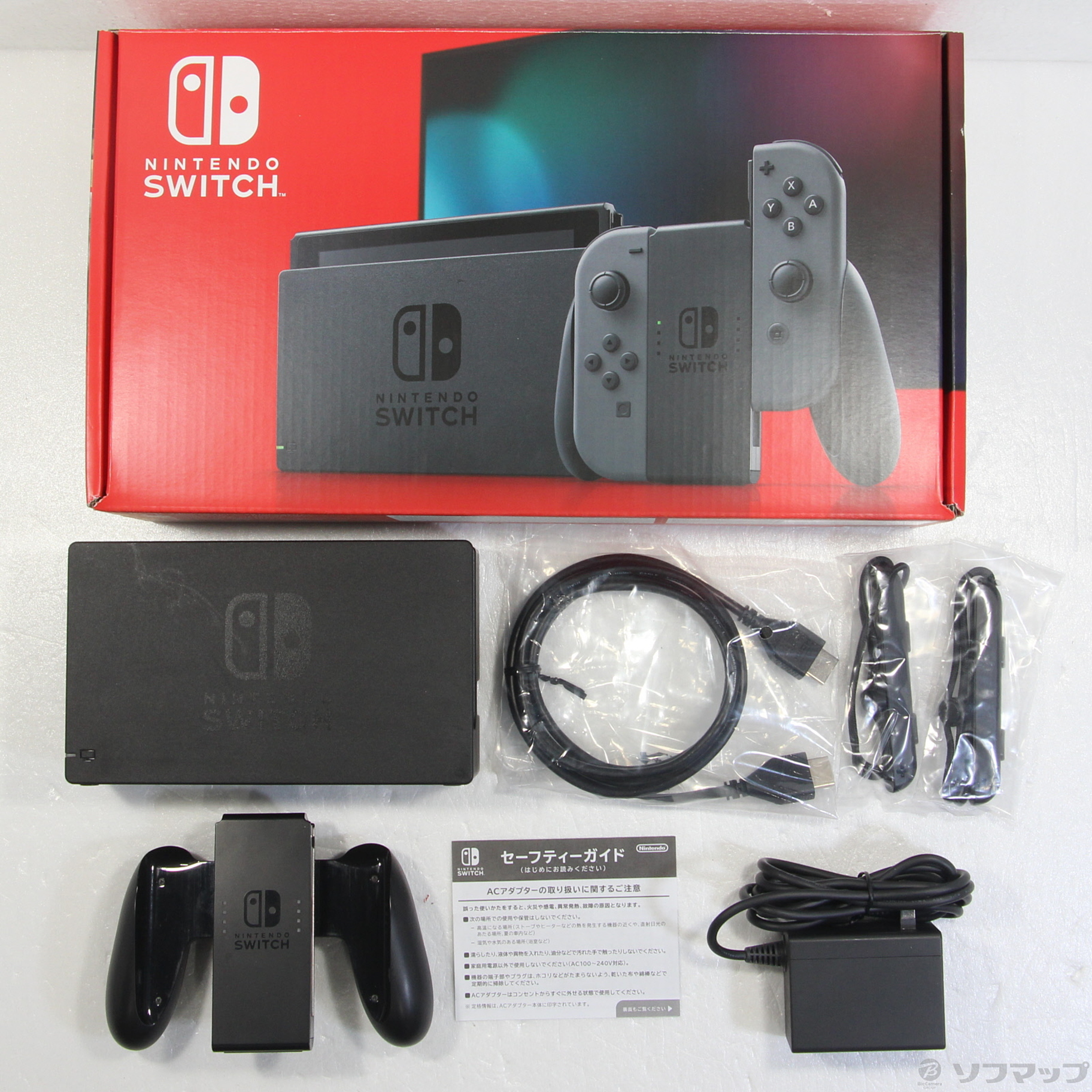 中古】Nintendo Switch Joy-Con (L) ／ (R) グレー (2019年8月モデル