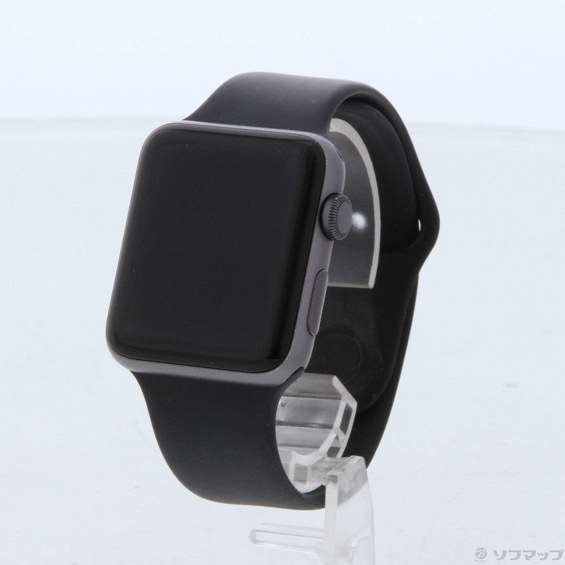 Apple Watch Series 3 GPS 42mm スペースグレイアルミニウムケース ブラックスポーツバンド