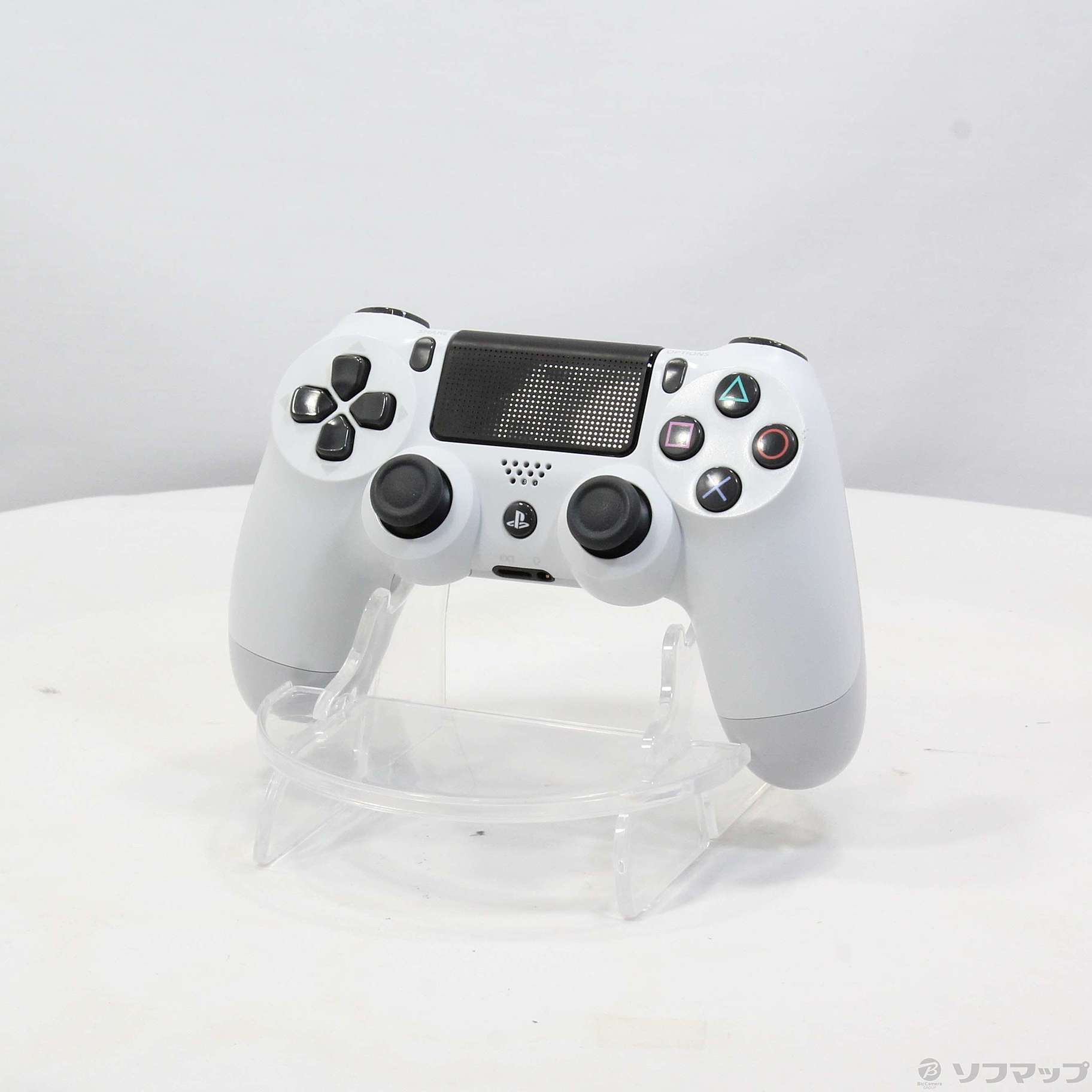 中古】ワイヤレスコントローラー DUALSHOCK4 グレイシャー・ホワイト