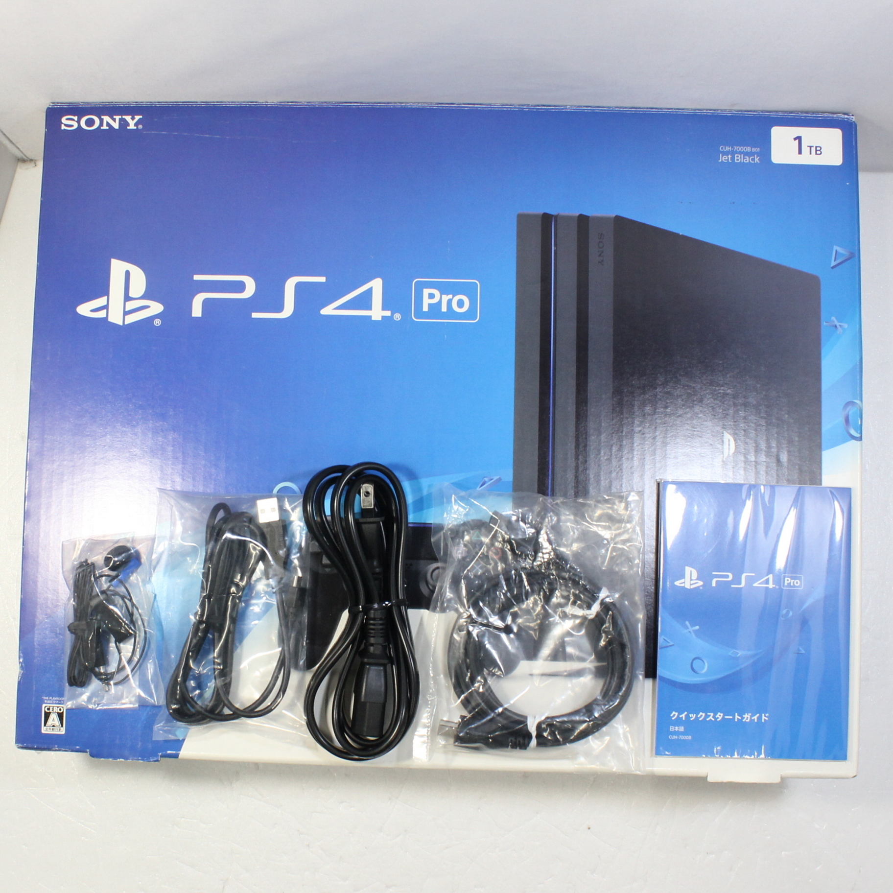 中古】PlayStation 4 Pro ジェットブラック 1TB CUH-7000BB