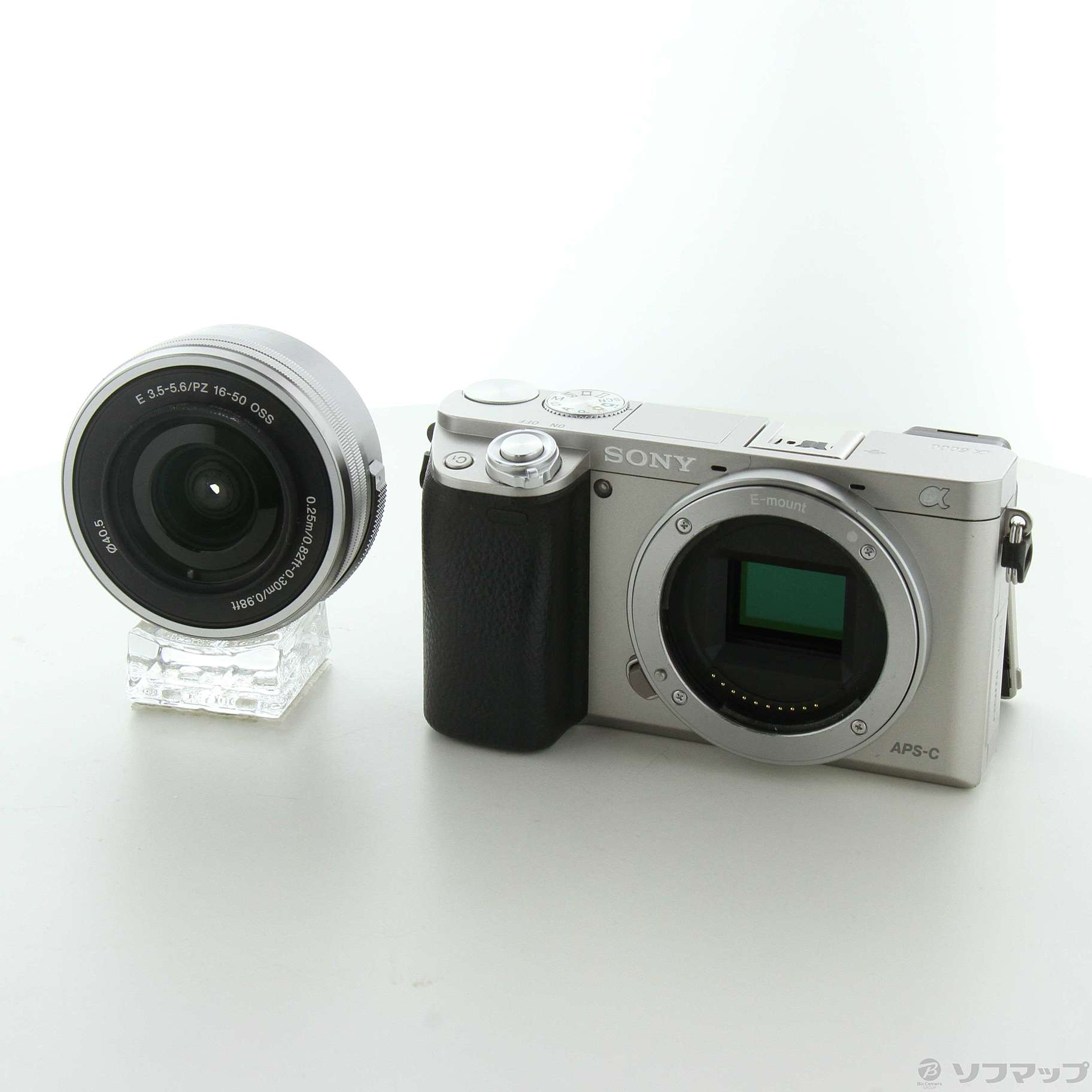 中古】α6000 パワーズームレンズキット シルバー ILCE-6000L