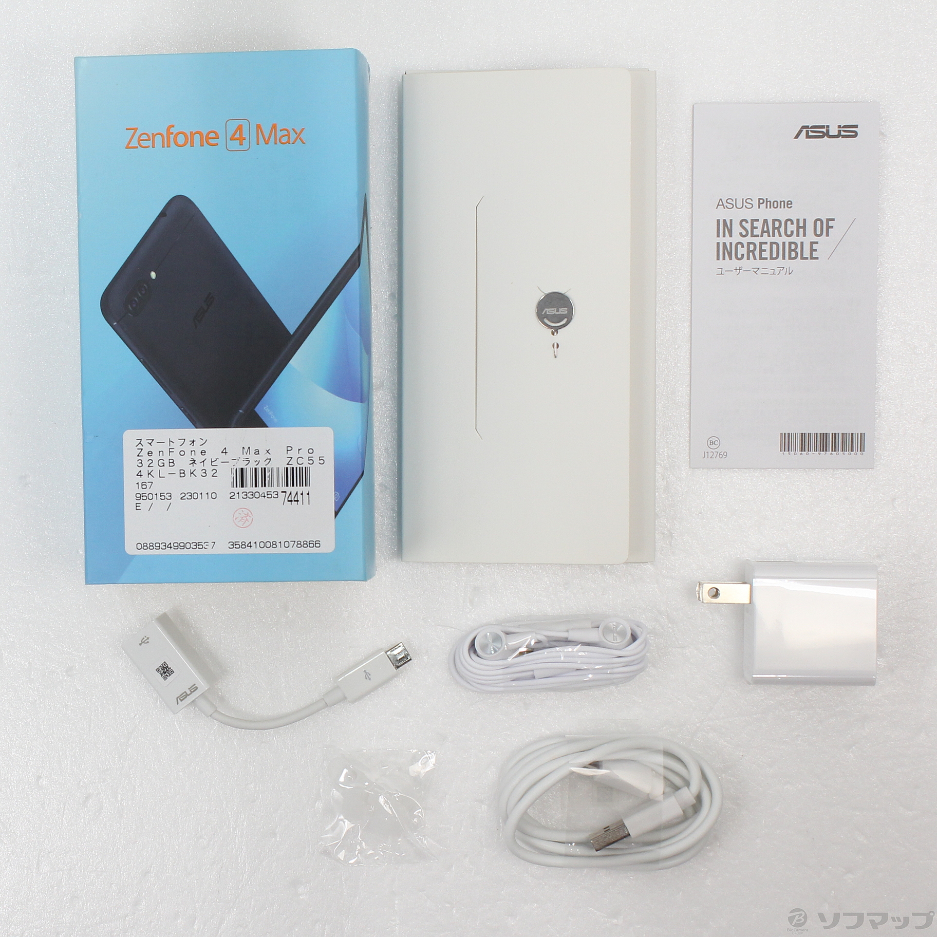 中古品（難あり）〕 ZenFone 4 Max Pro 32GB ネイビーブラック ZC554KL ...