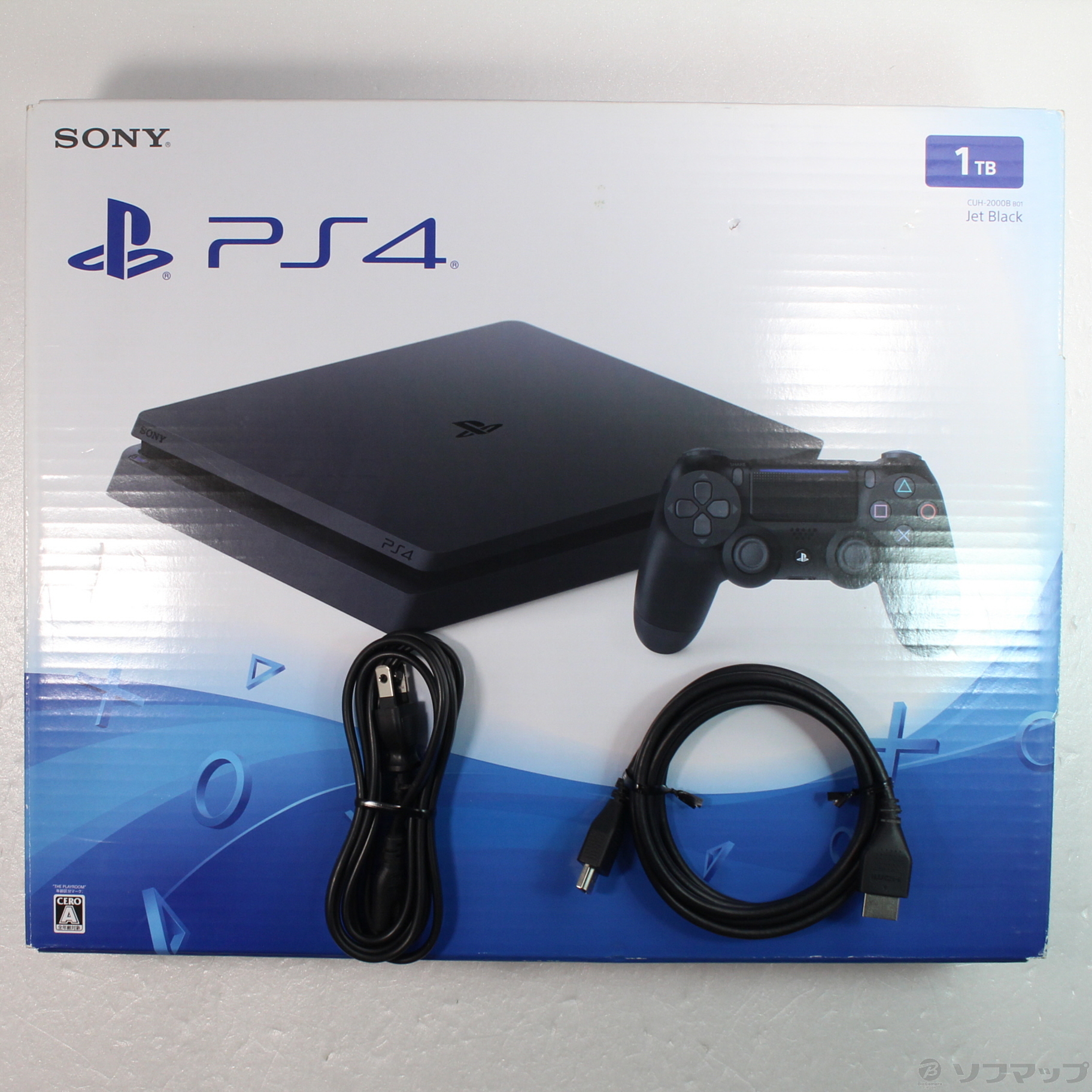 中古】PlayStation 4 ジェット・ブラック 1TB CUH-2000BB