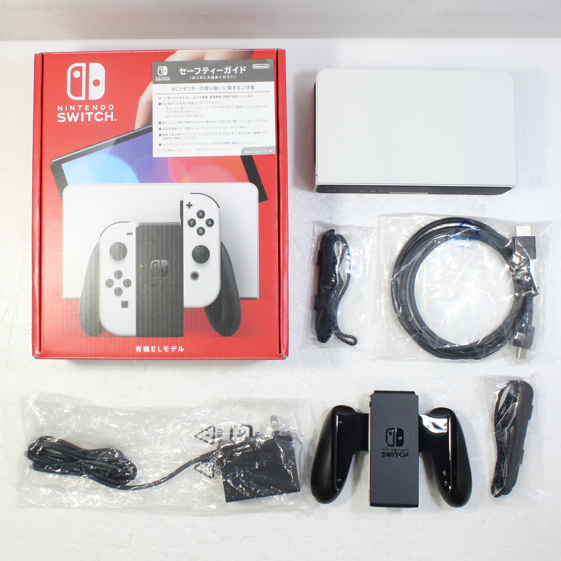 中古】Nintendo Switch 有機ELモデル Joy-Con(L)／(R) ホワイト ◇01