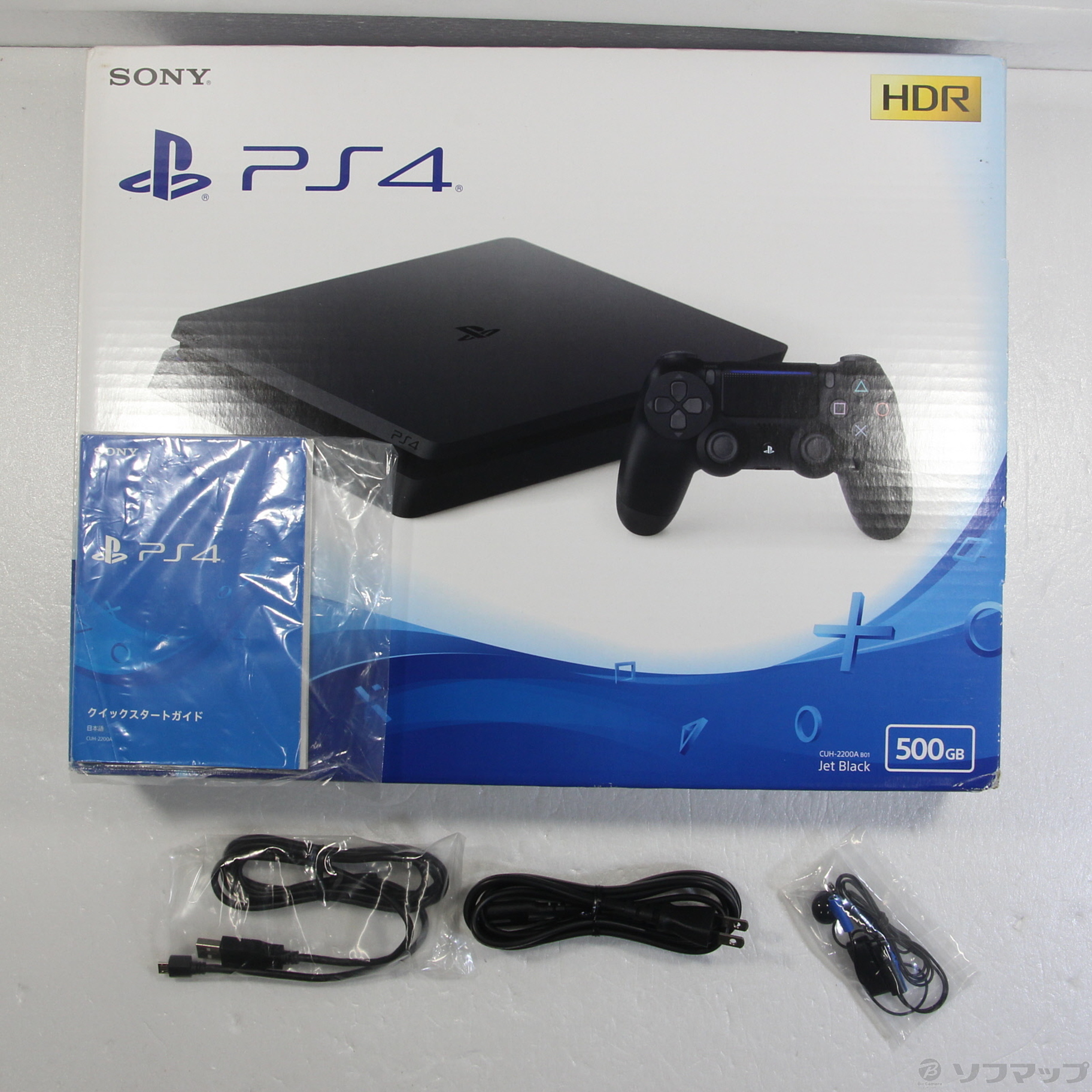 中古】PlayStation 4 ジェット・ブラック 500GB CUH-2200AB01 ◇02/10