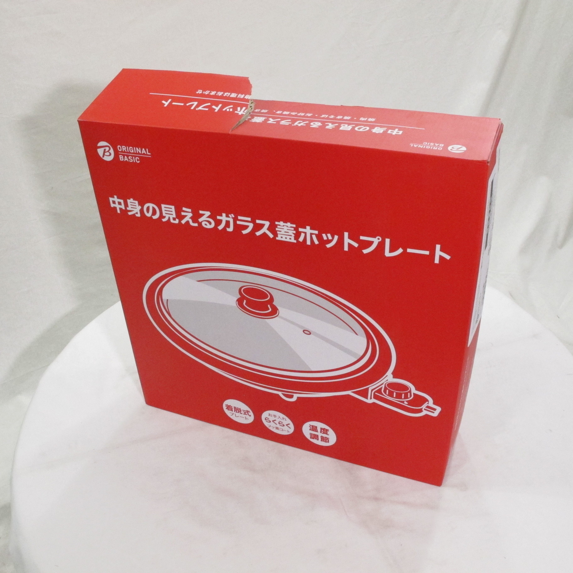 中古】ホットプレート ブラック BCHP-130-B ［プレート1枚］ 〔箱破損 