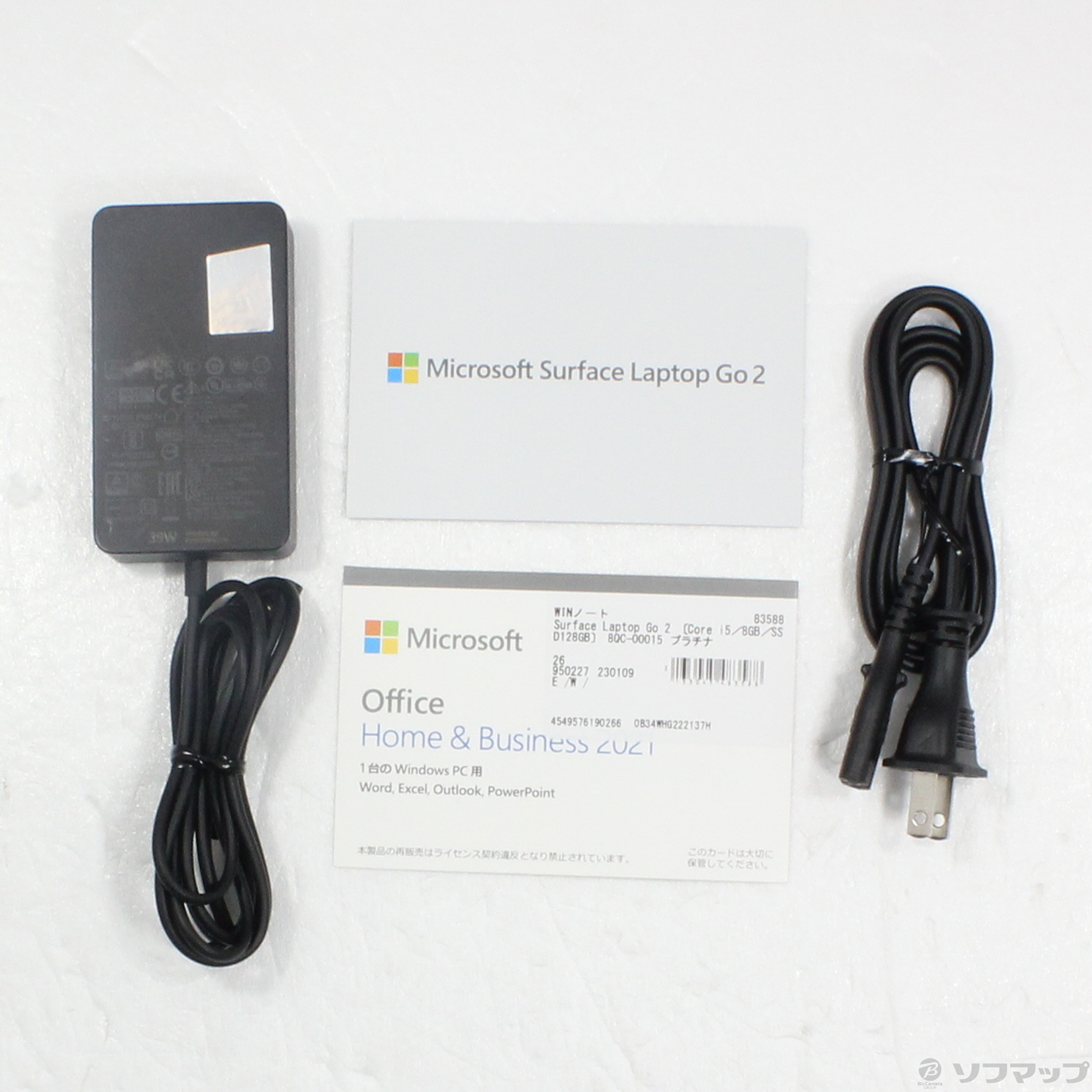 中古】Surface Laptop Go 2 〔Core i5／8GB／SSD128GB〕 8QC-00015