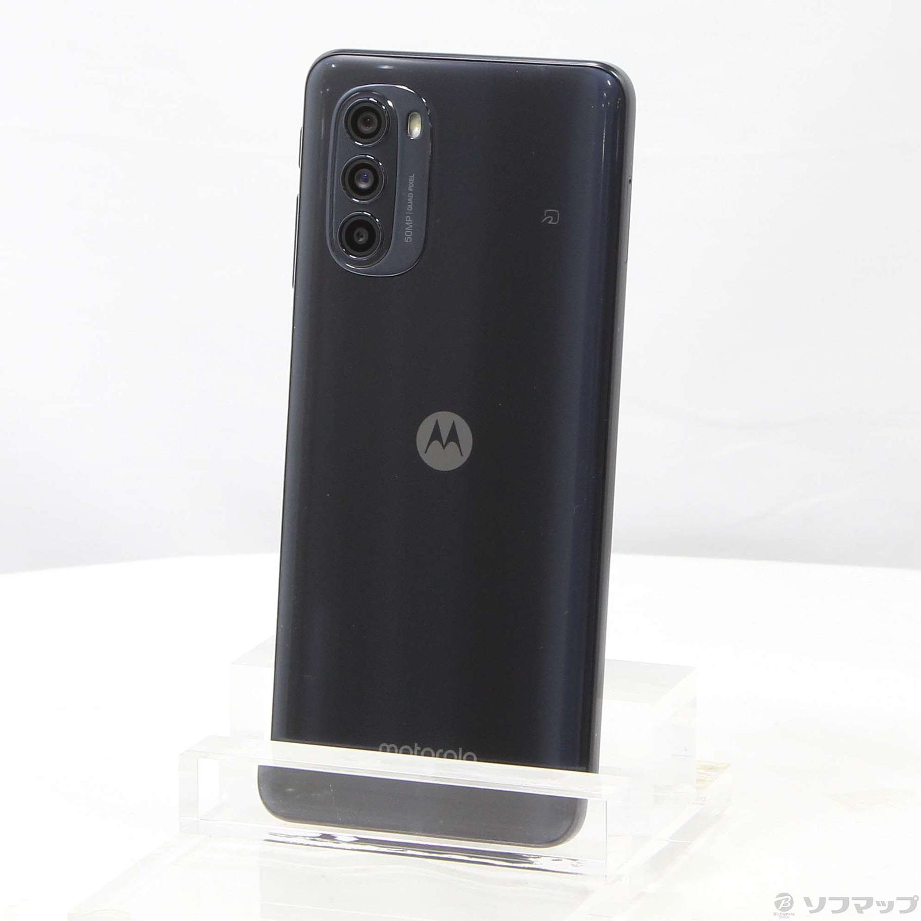 中古】〔展示品〕 moto g52j 5G 128GB インクブラック PATM0000JP SIM