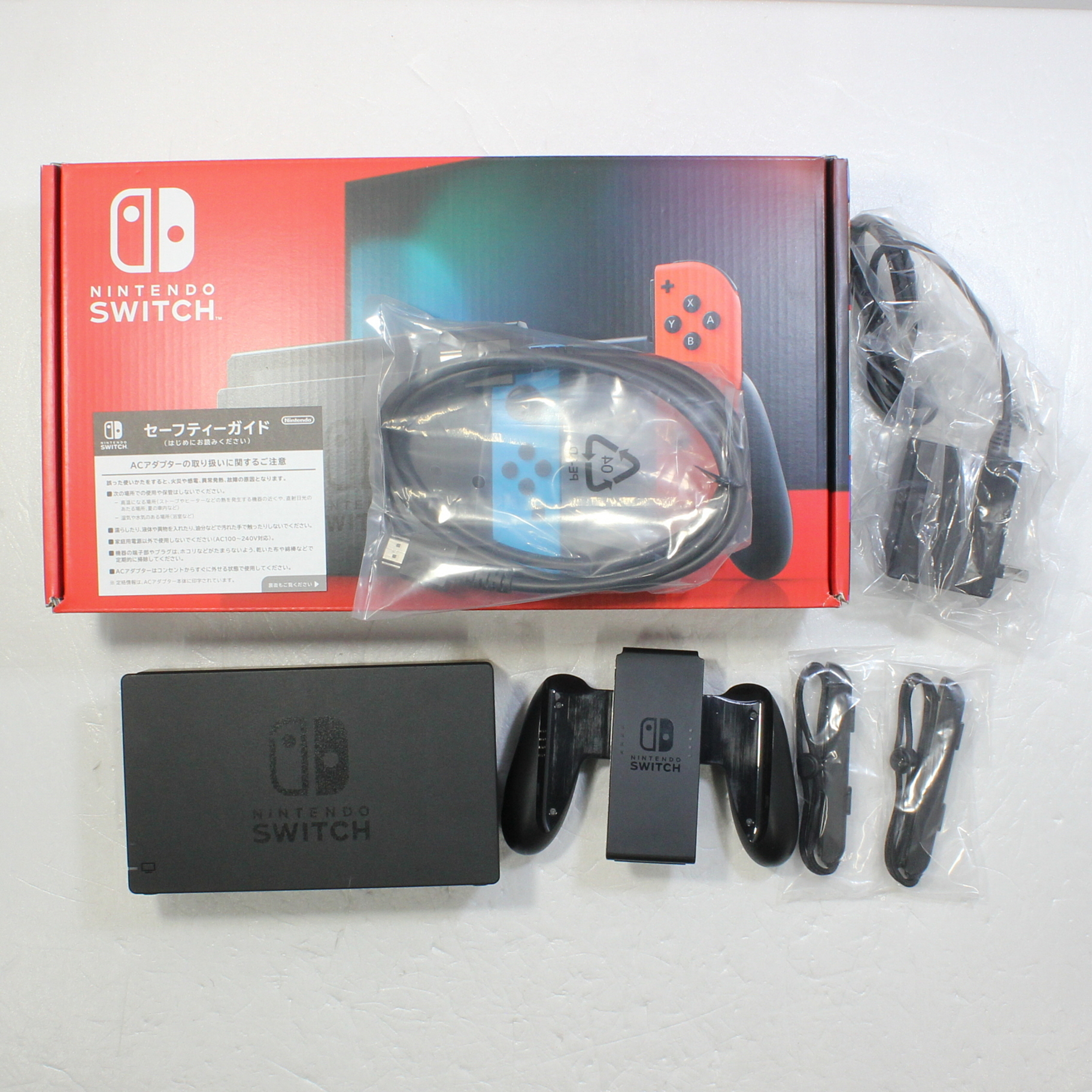 中古】Nintendo Switch Joy-Con (L) ネオンブルー／ (R) ネオンレッド 