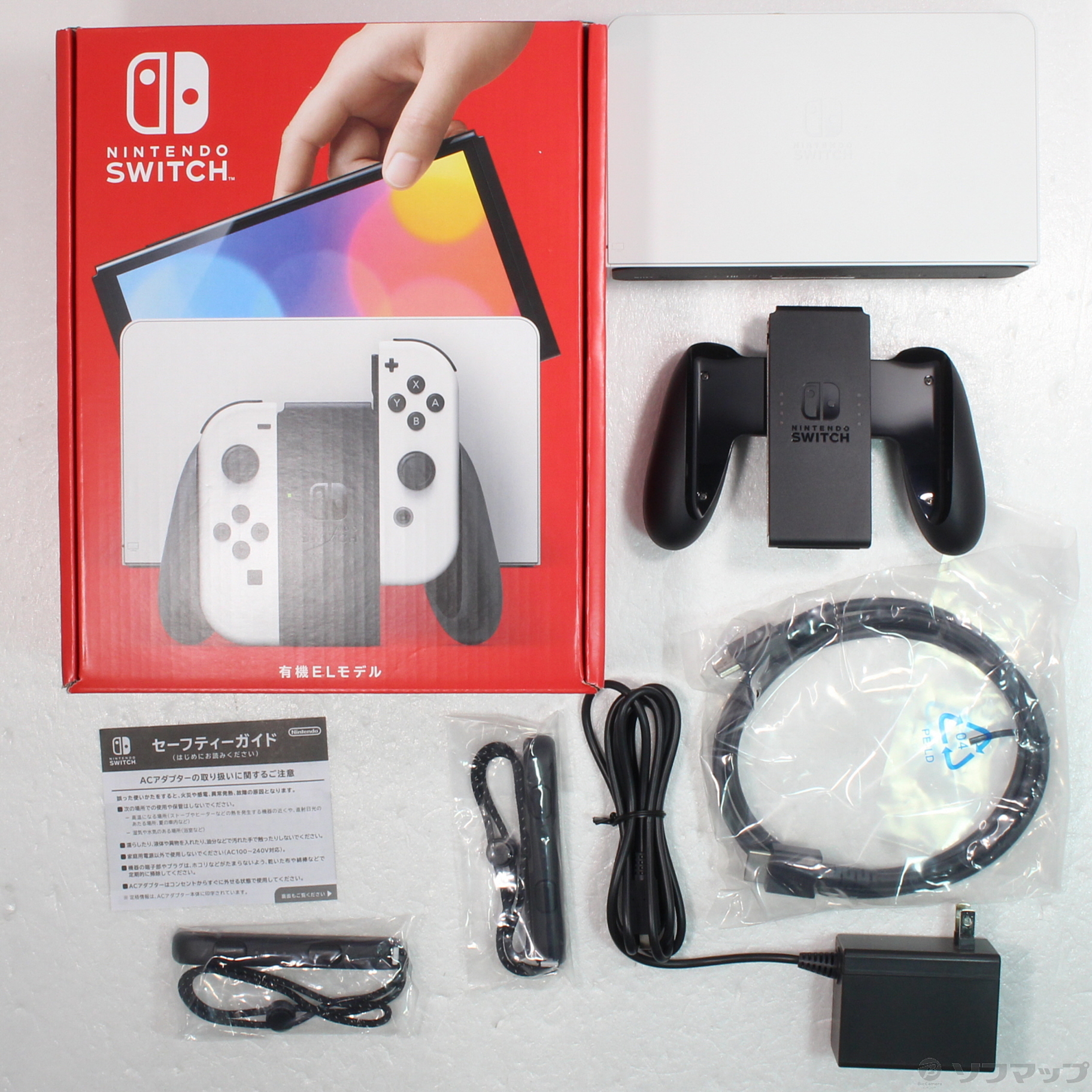 中古】Nintendo Switch 有機ELモデル Joy-Con(L)／(R) ホワイト ◇02