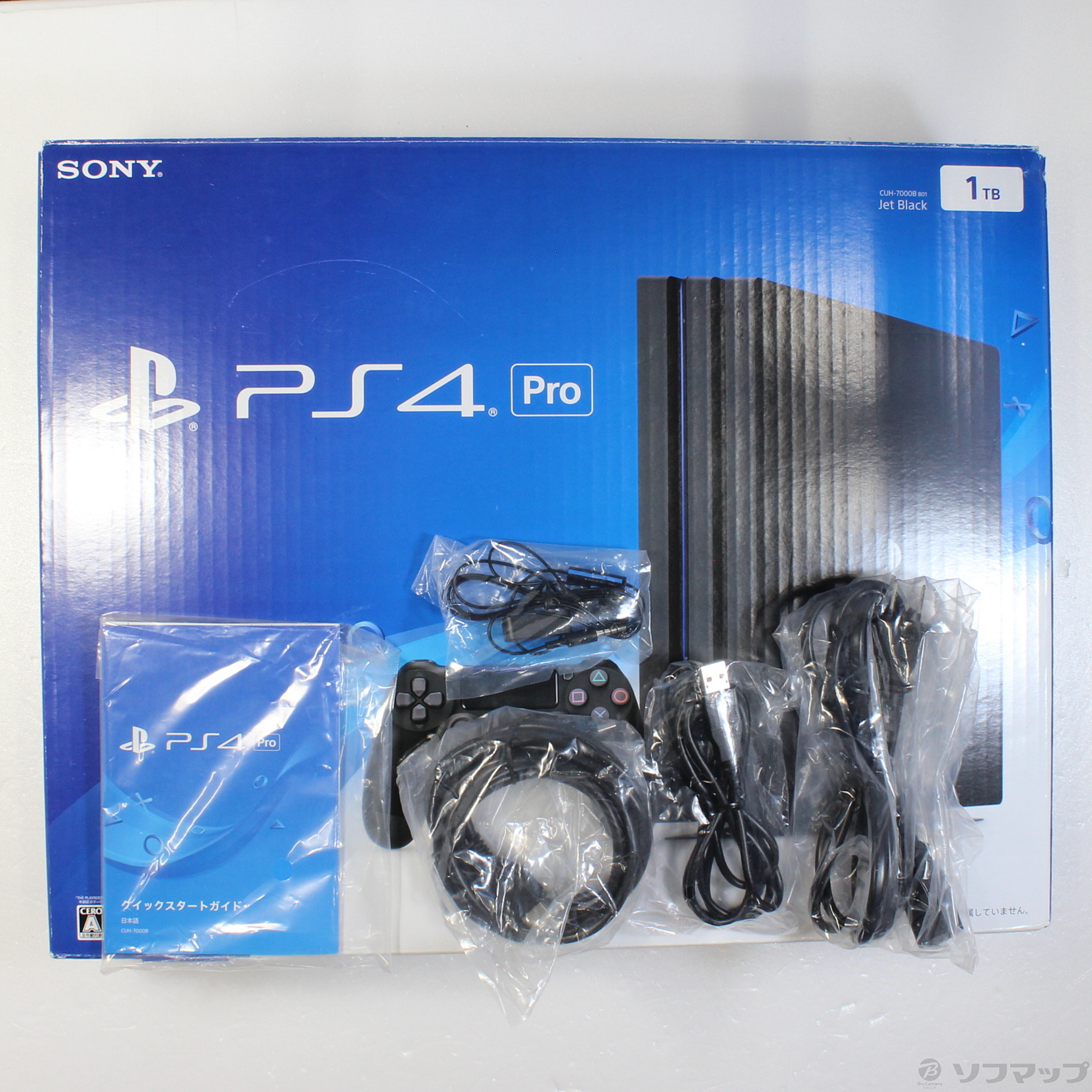 中古】PlayStation 4 Pro ジェットブラック 1TB CUH-7000BB