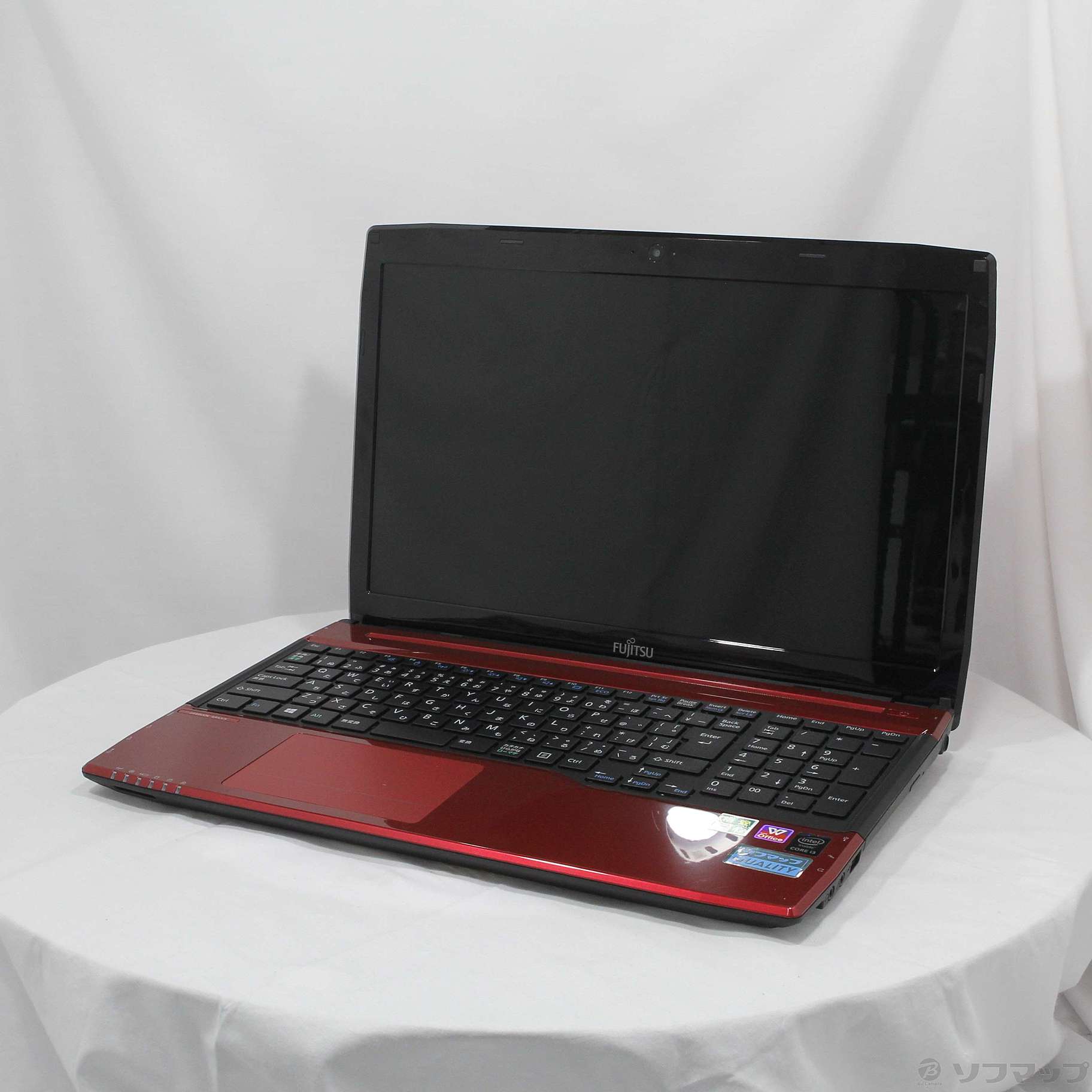 中古品〕 格安安心パソコン LIFEBOOK AH45／S FMVA45SRP ルビーレッド