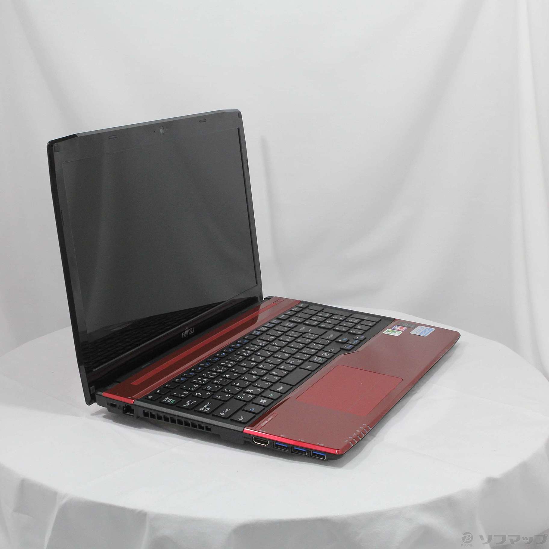 中古品〕 格安安心パソコン LIFEBOOK AH45／S FMVA45SRP ルビーレッド