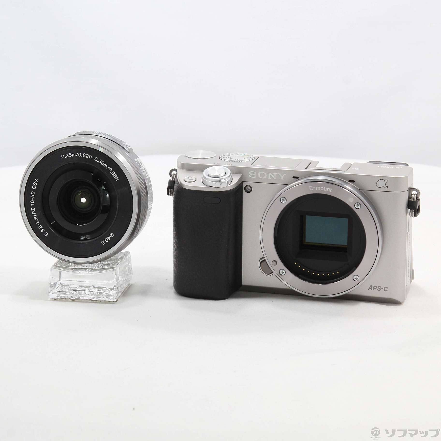 中古】α6000 パワーズームレンズキット シルバー ILCE-6000L