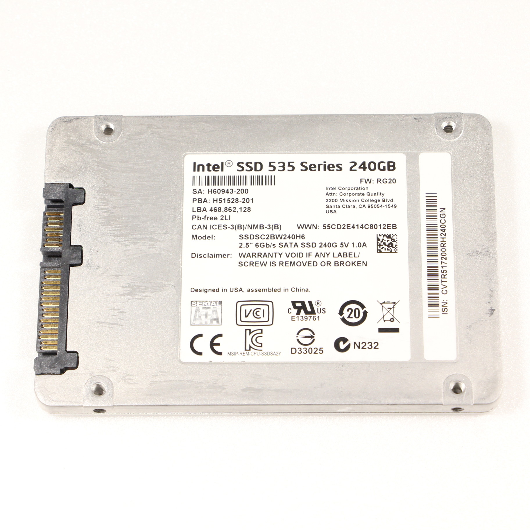 【中古】SSDSC2BW240H6 [2133045760900] - リコレ！|ビックカメラグループ ソフマップの中古通販サイト