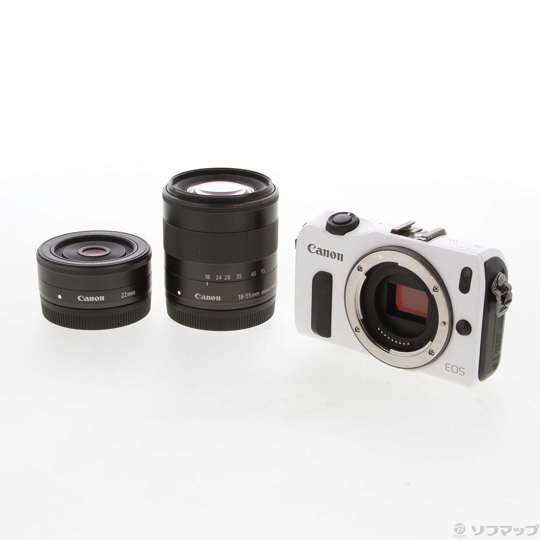 中古】EOS M ダブルレンズキット ホワイト (1800万画素／SDXC