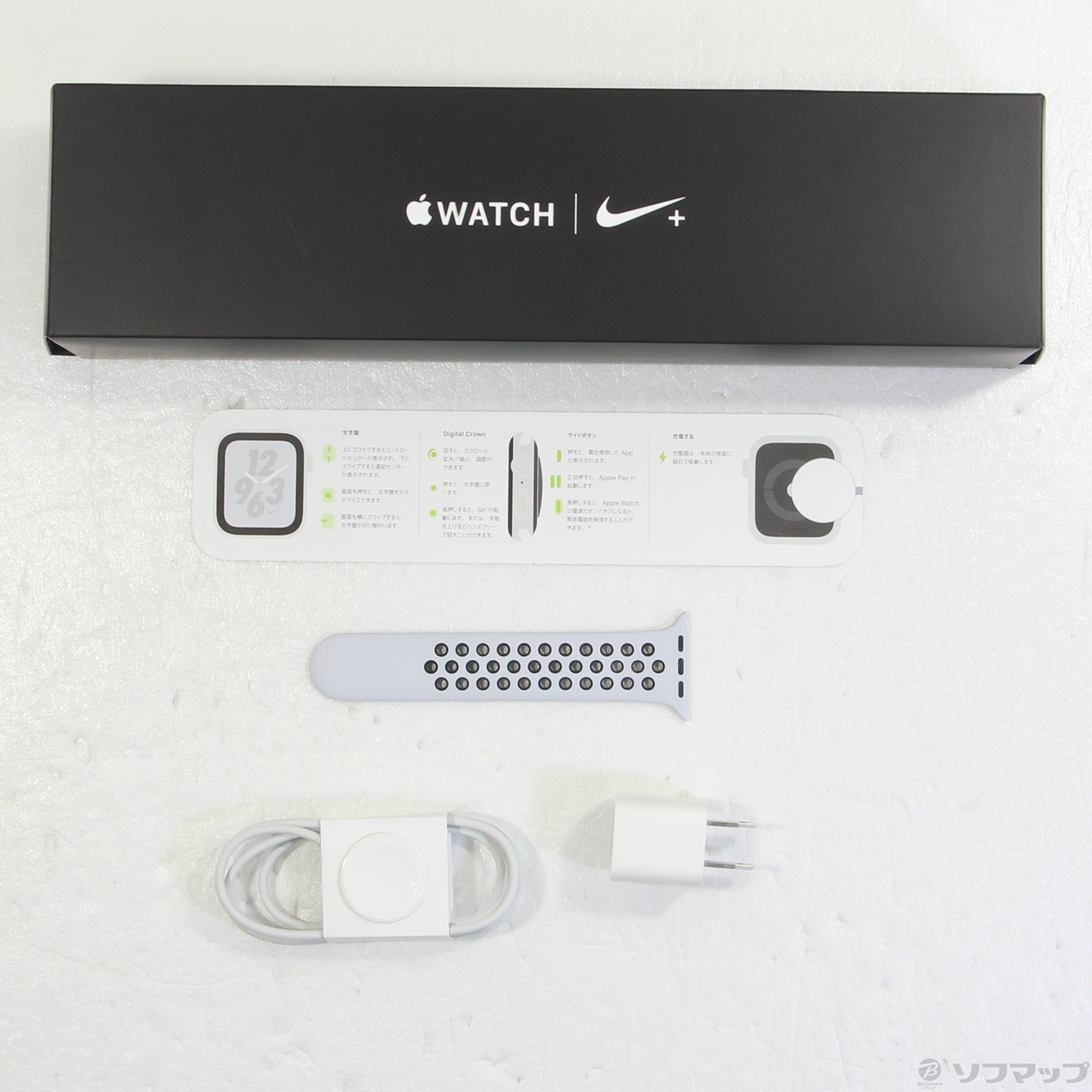 Apple Watch Series 4 Nike+ GPS 44mm シルバーアルミニウムケース ピュアプラチナム／ブラックNikeスポーツバンド